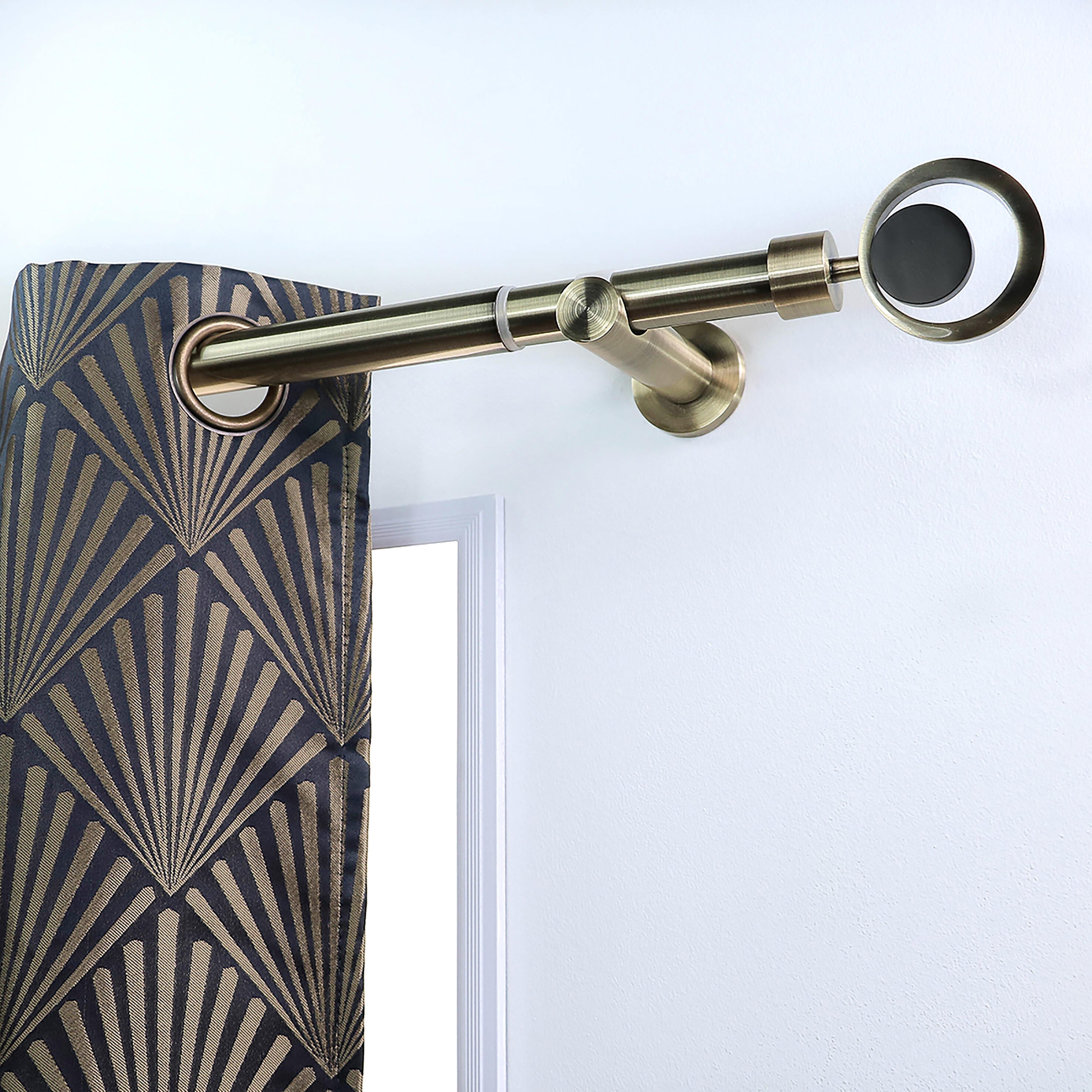 Barra para portavisillos acero color DORE VIEILLI mate Glamour MOBOIS diámetro 28 mm extensible 240-400 cm - 2