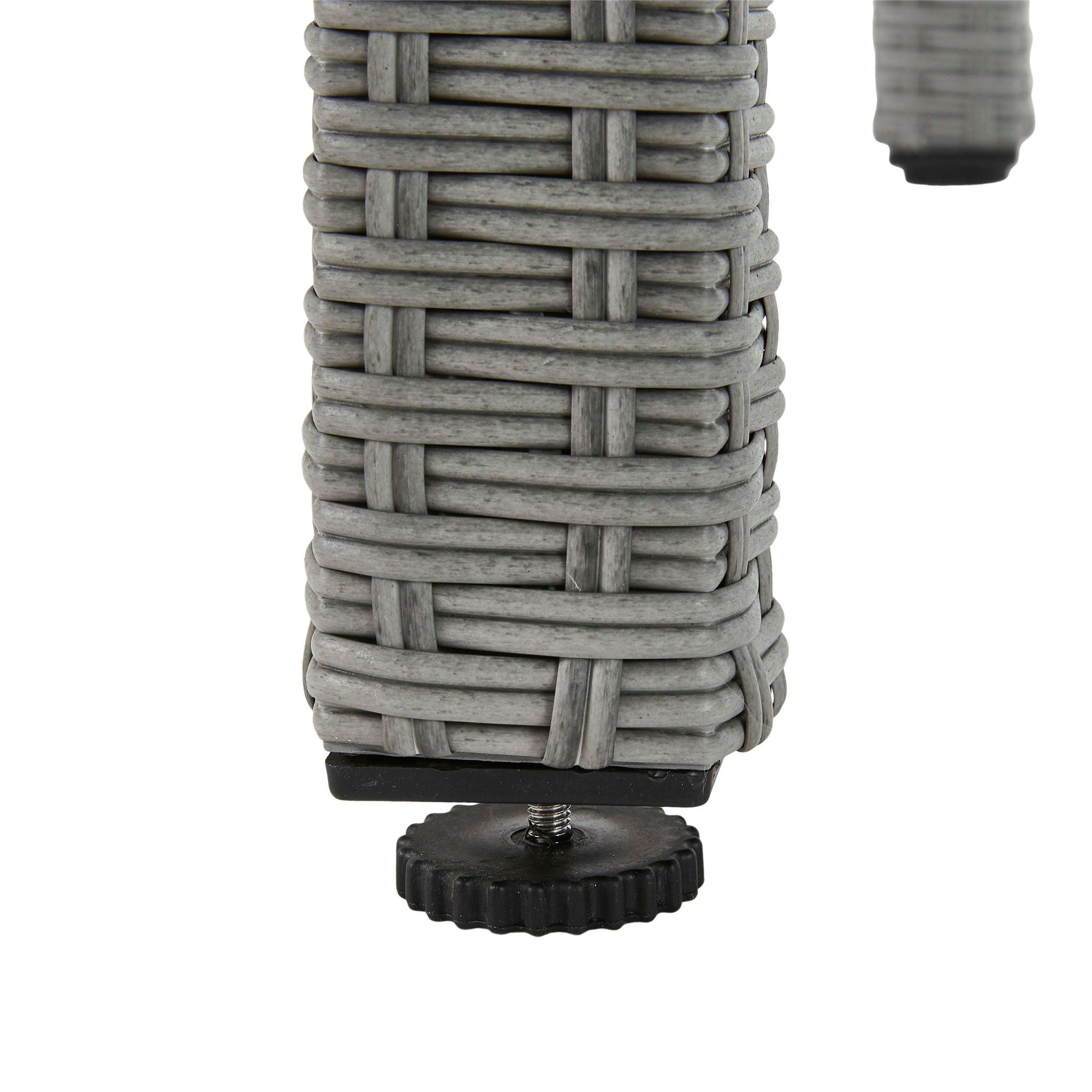 Mesa de jardín de aluminio ratán NATERIAL Davos 75x179.5x90 cm - 6