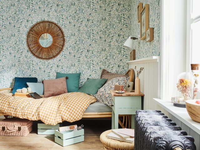 photo d'une chambre à coucher au style rétro