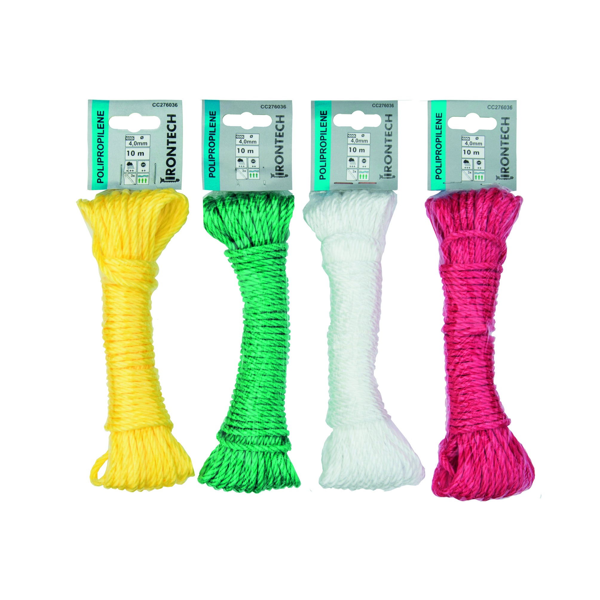 Corda in polipropilene STANDERS L 10 m x Ø 4 mm multicolore carico max 26 Kg - 2