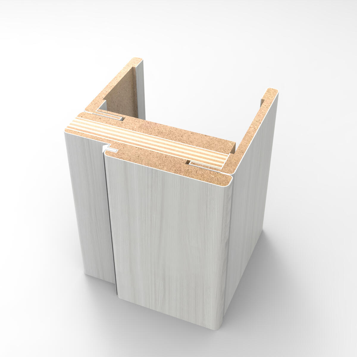 Porta interna a battente in legno, L 80 x H 210 cm, palissandro, apertura reversibile SABLÈ - 3