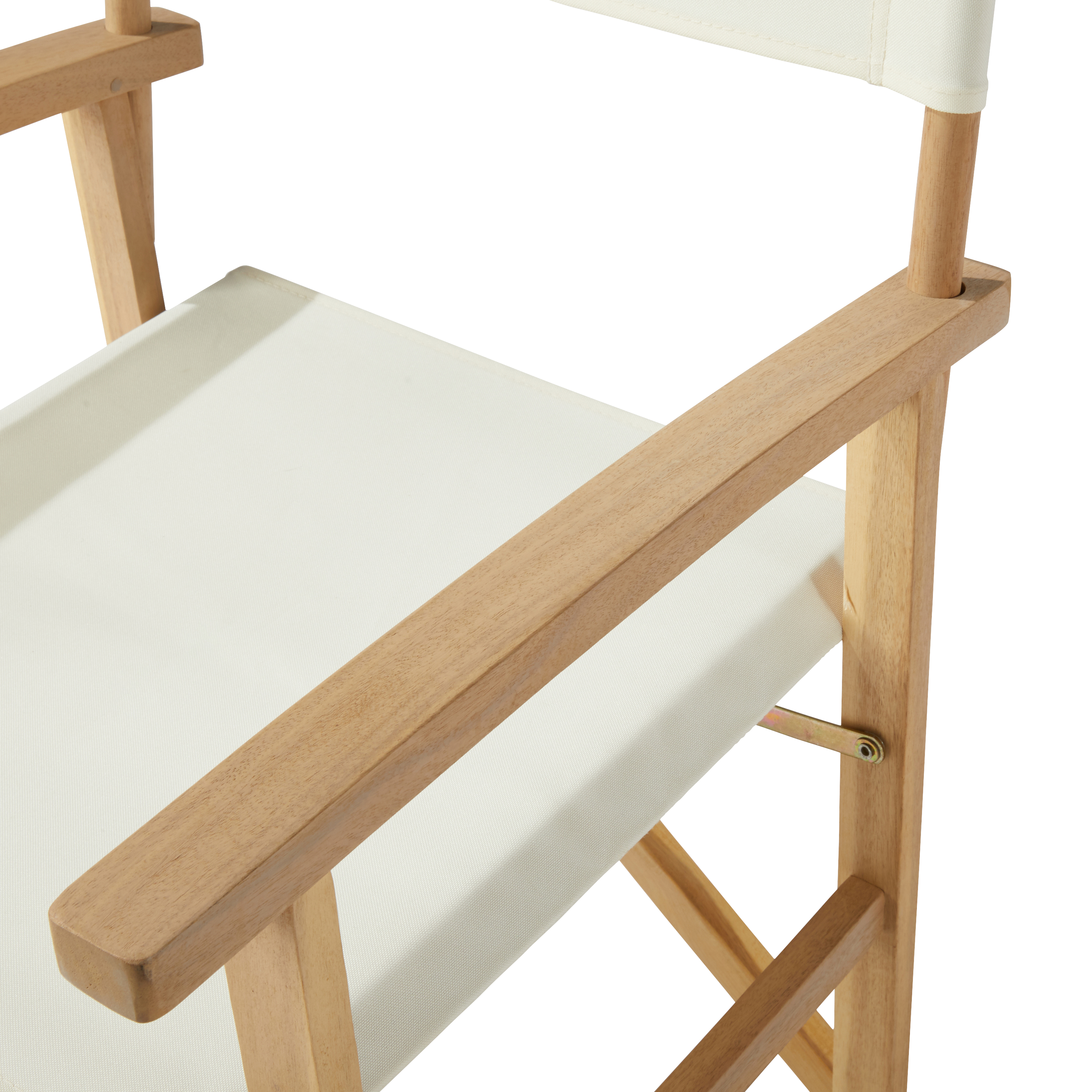 Silla de director de jardín de madera NATERIAL Solis crema - 18