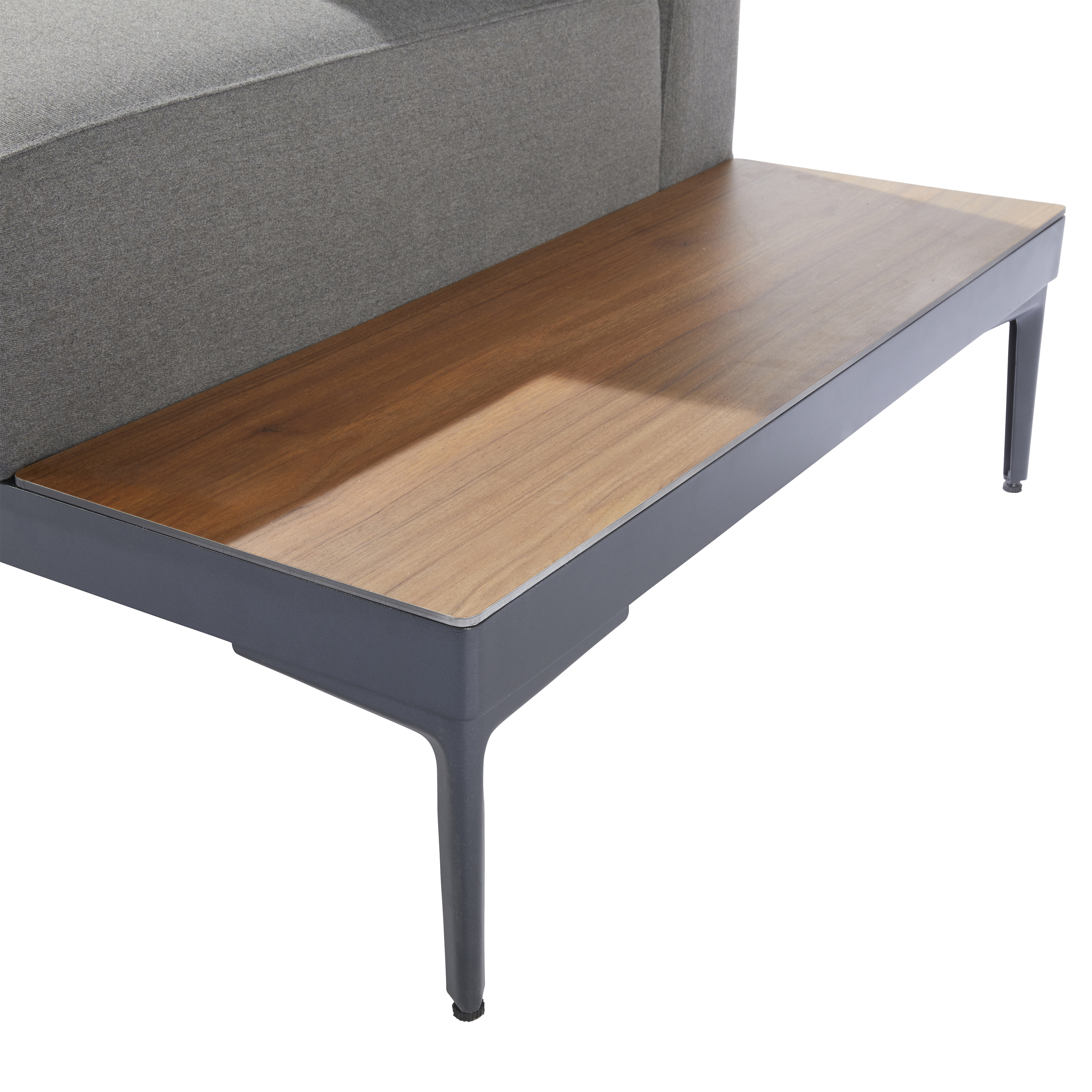 Conjunto jardim relax sofá e mesa 4P alumínio cinza Olyros Naterial - 6