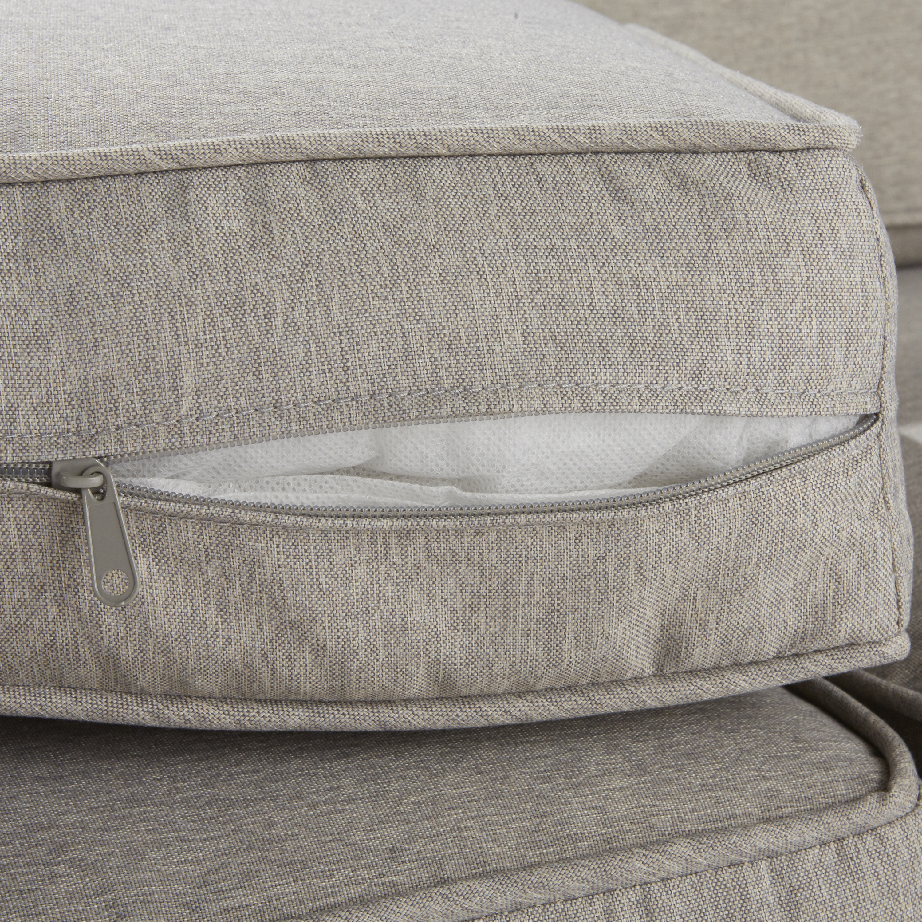 Salotto da giardino angolare per 6 persone marrone Odyssea NATERIAL con cuscini in poliestere moka - 9