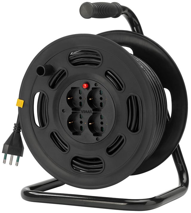 Avvolgicavo VIMAR 45m cavo H05VV-F 3G1 mm² 4 prese, presa schuko spina Schuko per il bricolage