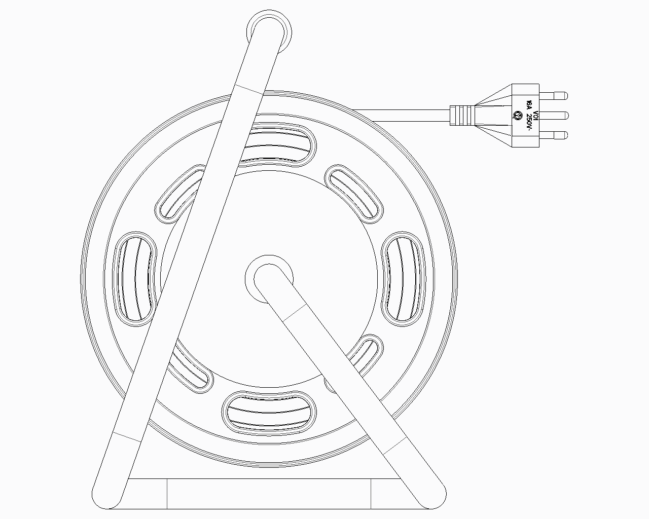 Avvolgicavo VIMAR 30m cavo H05VV-F 3G1 mm² 4 prese, presa schuko spina Schuko per il bricolage - 8