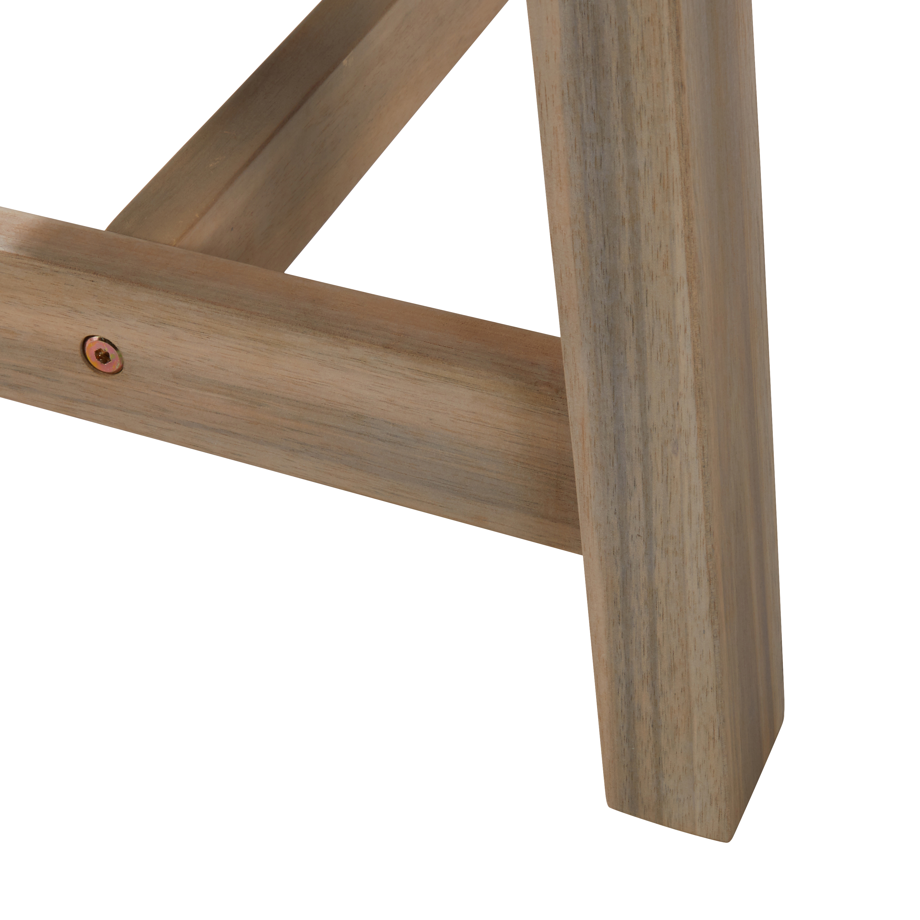 Sgabello da giardino in acacia bianco Farm NATERIAL, seduta in acacia marrone - 14