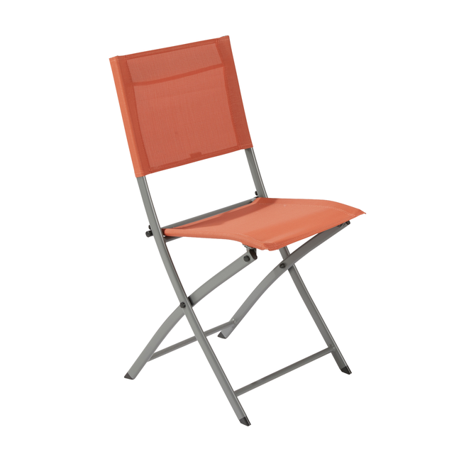 Chaise de jardin NATERIAL Emys en acier orange / cuivré