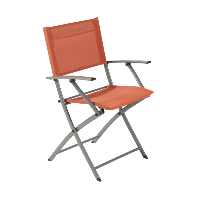 Fauteuil de jardin NATERIAL en acier orange / cuivré