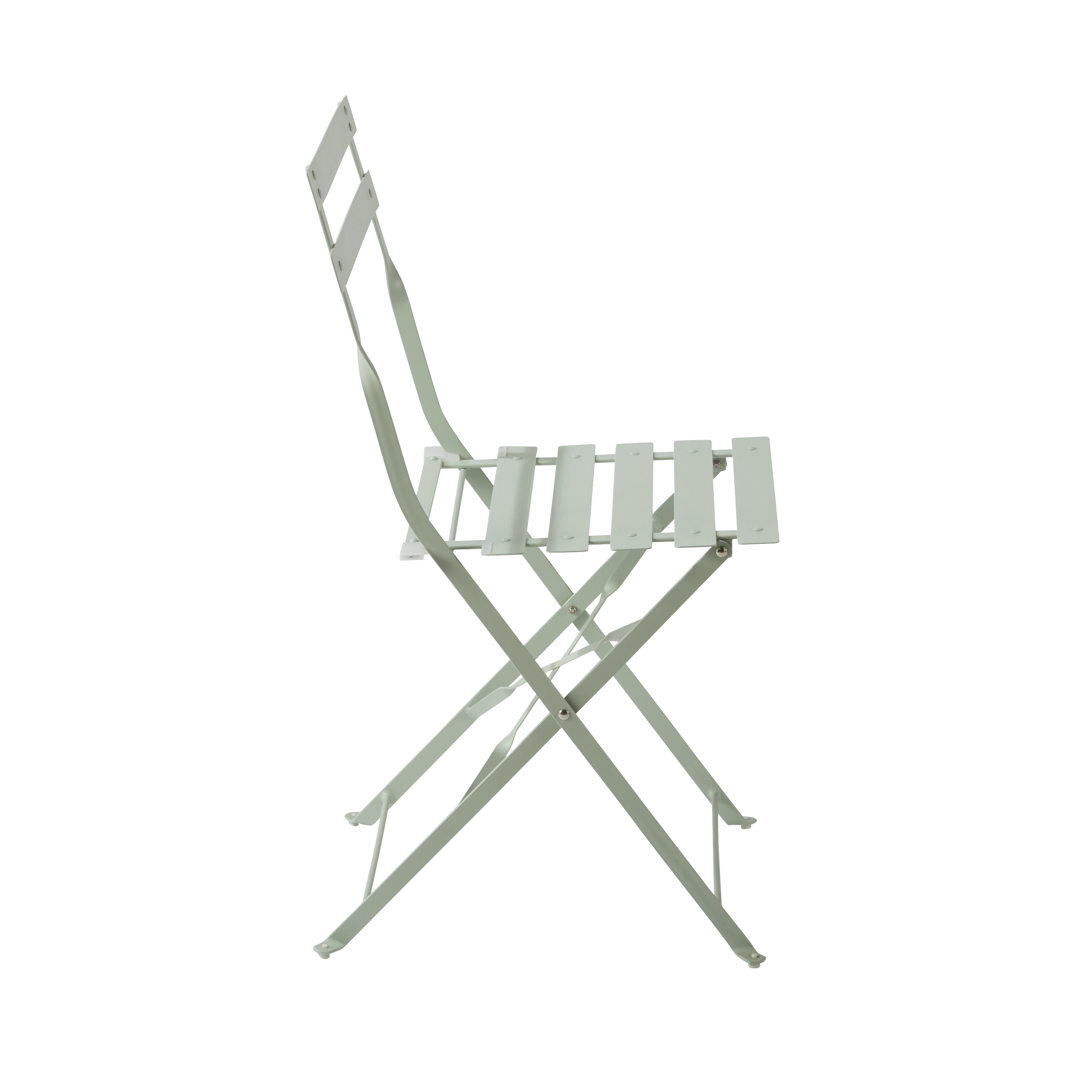 Sedia da giardino pieghevole Flora NATERIAL, struttura e seduta in acciaio verde - 10