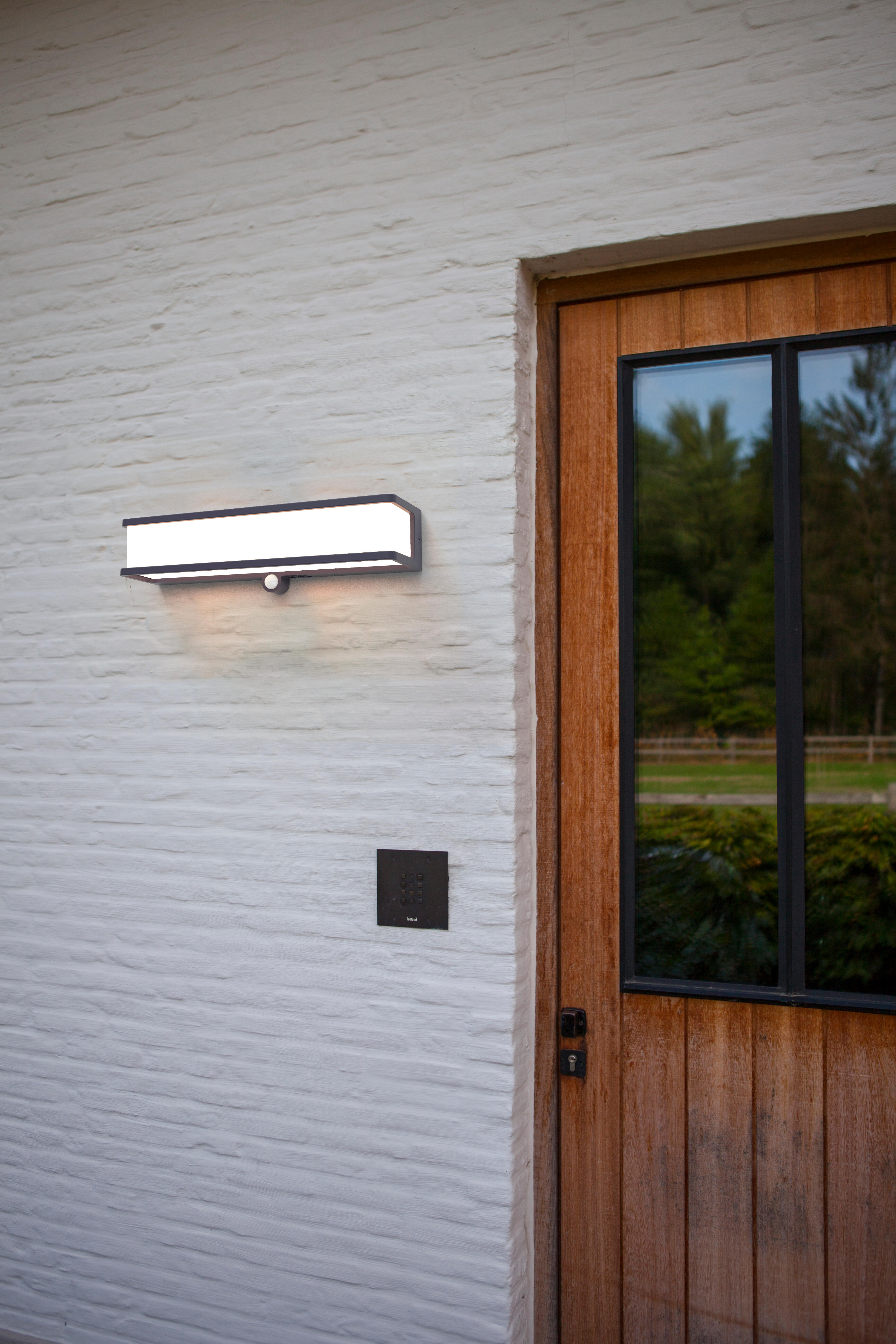 Aplique solar led doblo large blanco