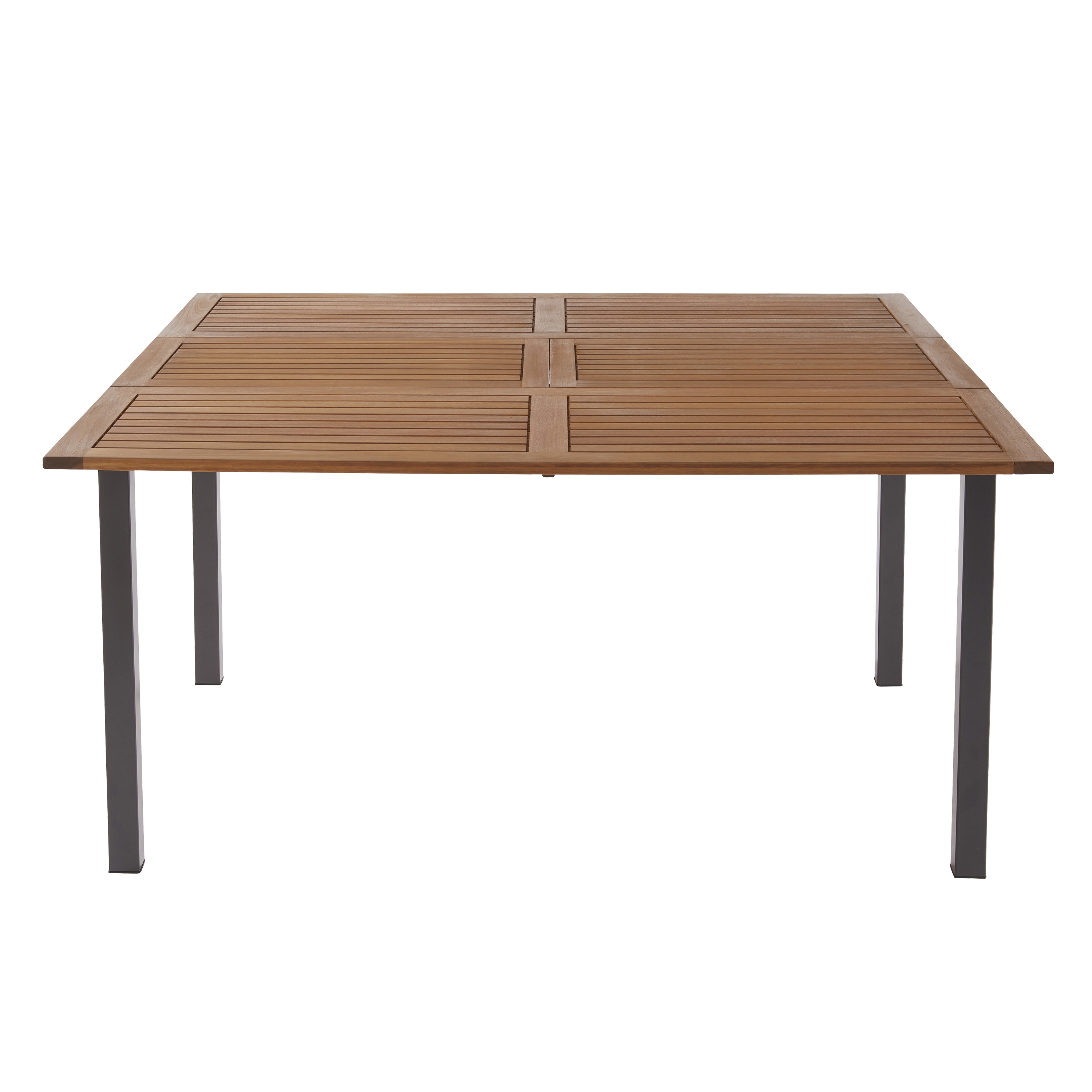 Mesa de jardín extensible de aluminio/mad NATERIAL Oris marrón de 102/147x147 cm - 4