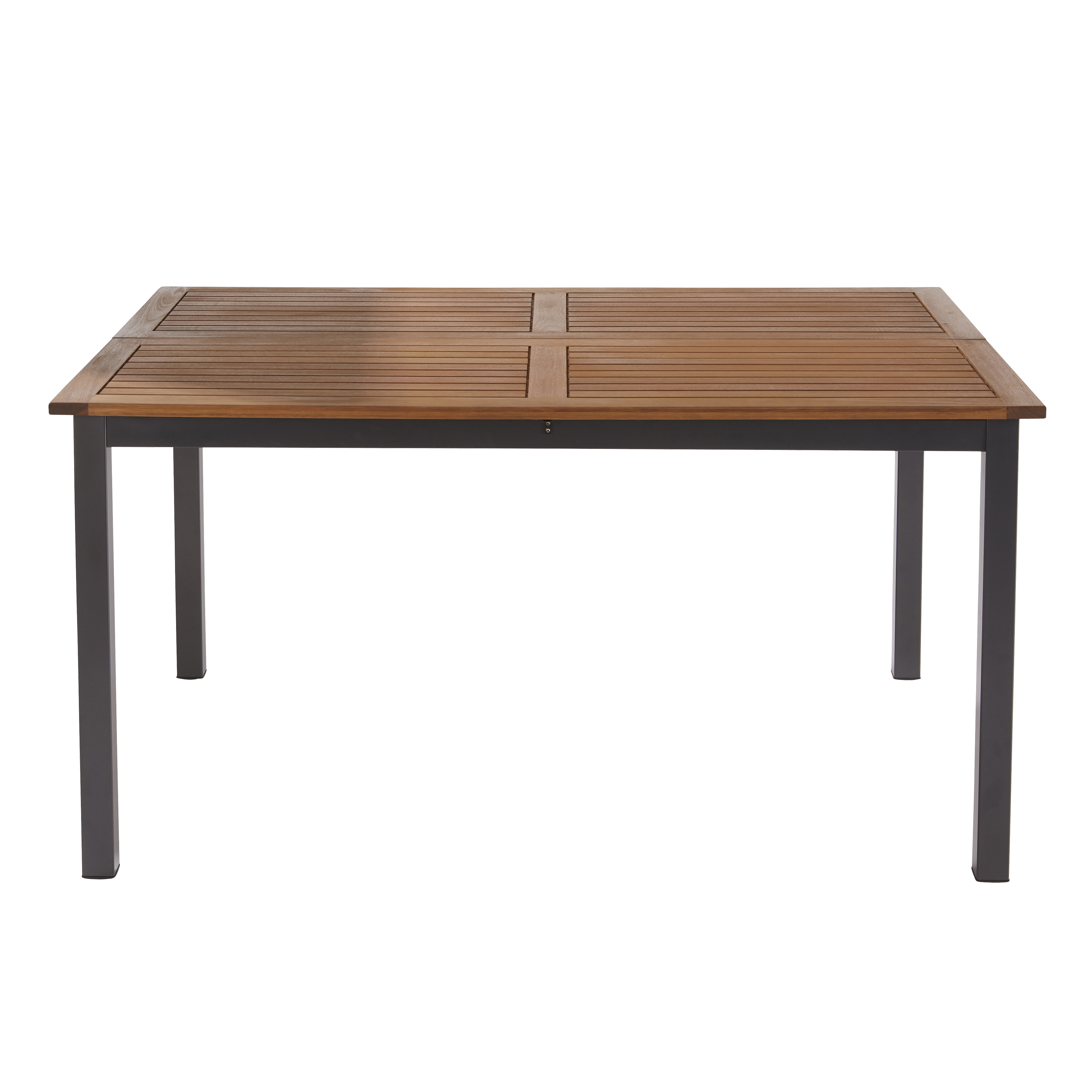 Mesa de jardín extensible de aluminio/mad NATERIAL Oris marrón de 102/147x147 cm - 5