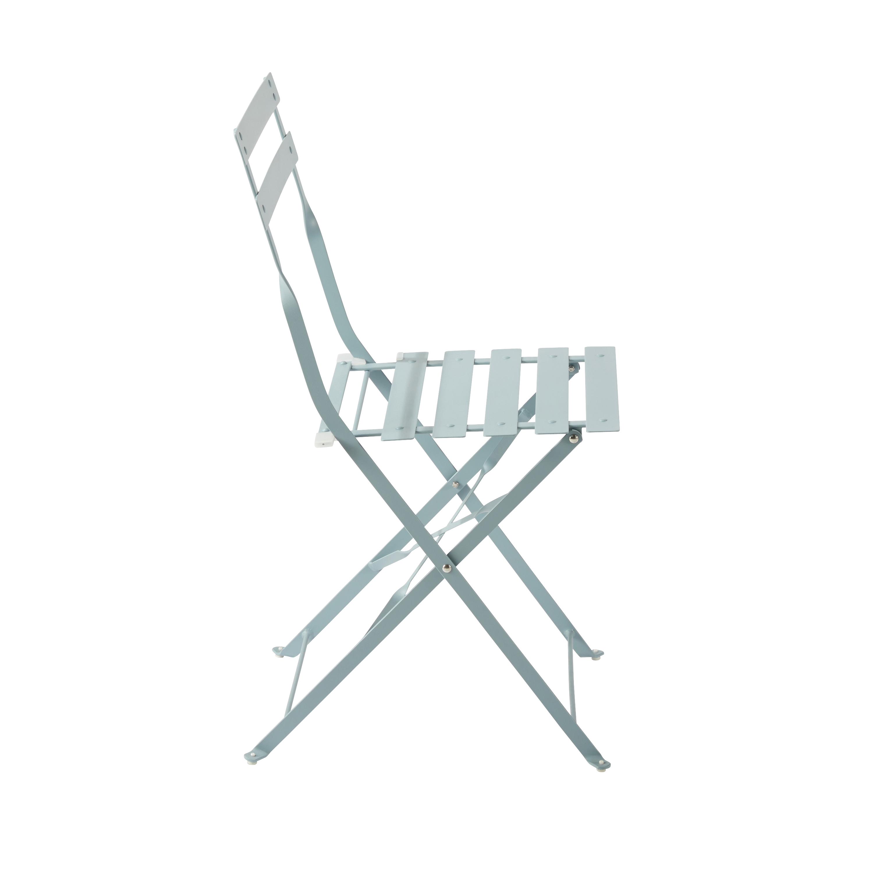 Chaise de jardin en acier NATERIAL Flora II bleu agata - 6