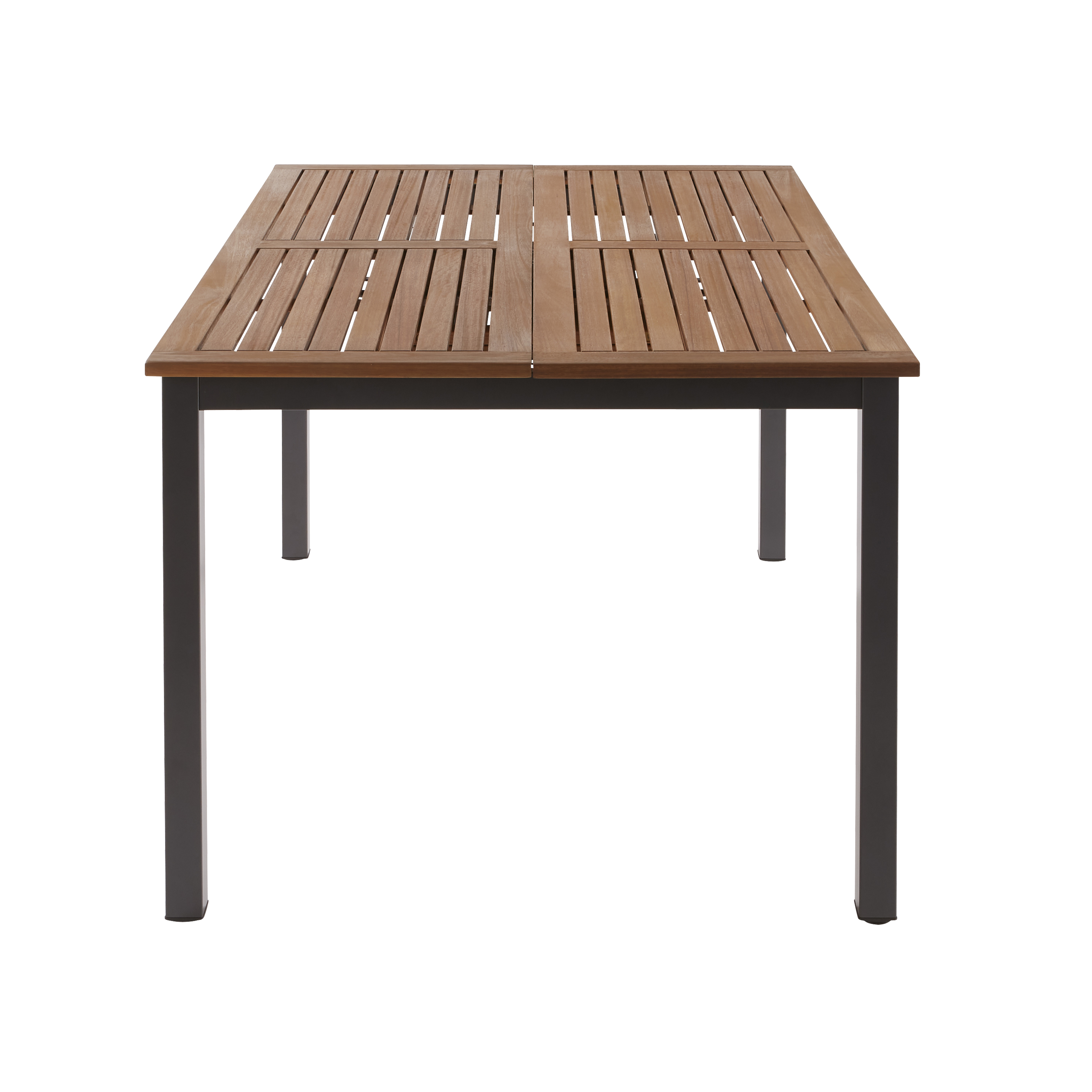 Mesa de jardín extensible de aluminio/mad NATERIAL Oris marrón de 102/147x147 cm - 6
