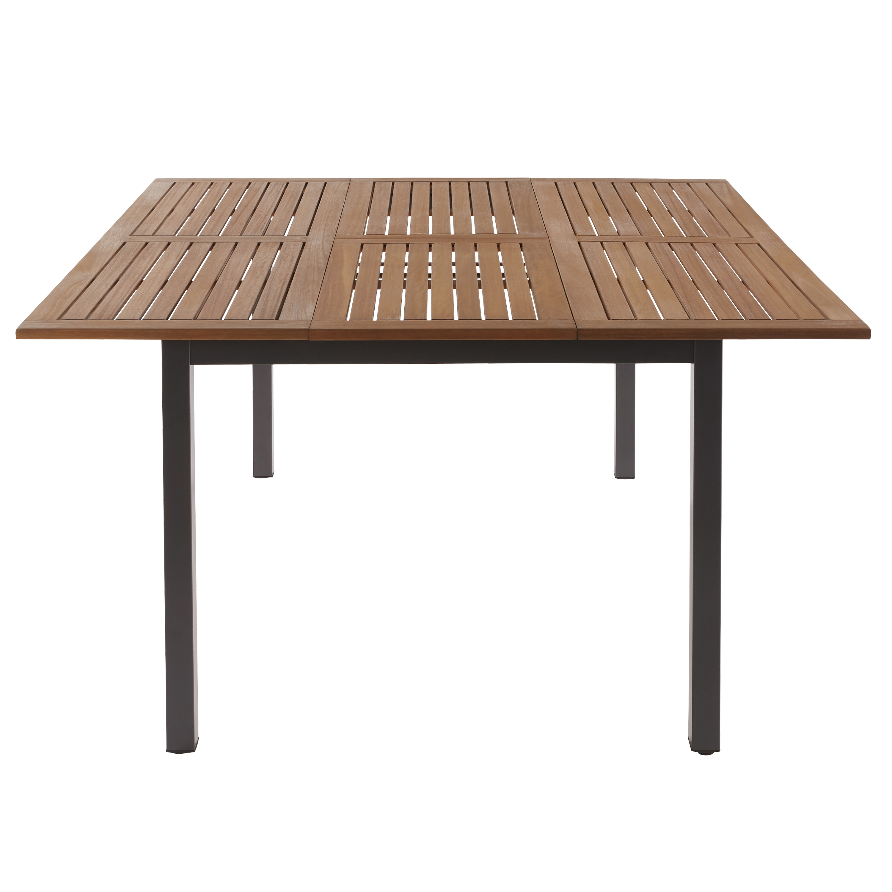 Mesa de jardín extensible de aluminio/mad NATERIAL Oris marrón de 102/147x147 cm - 7