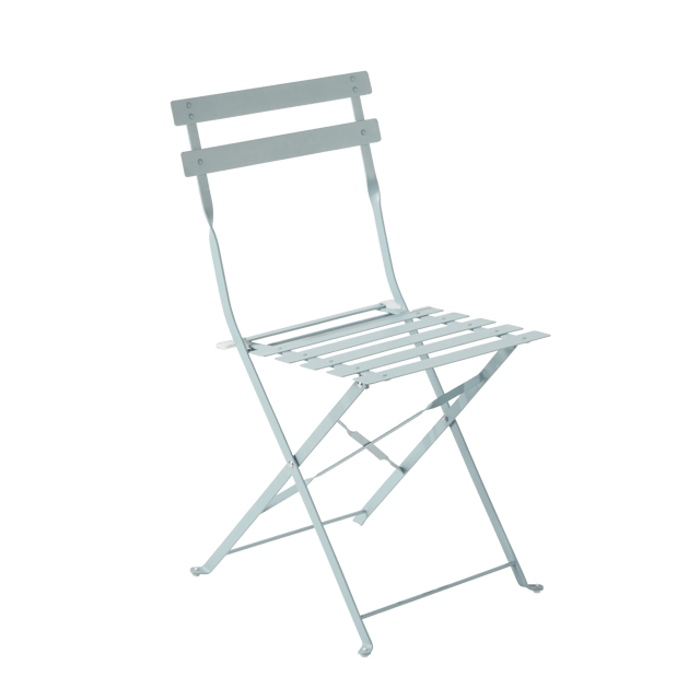 Sedia da giardino pieghevole Flora NATERIAL, struttura e seduta in acciaio blu