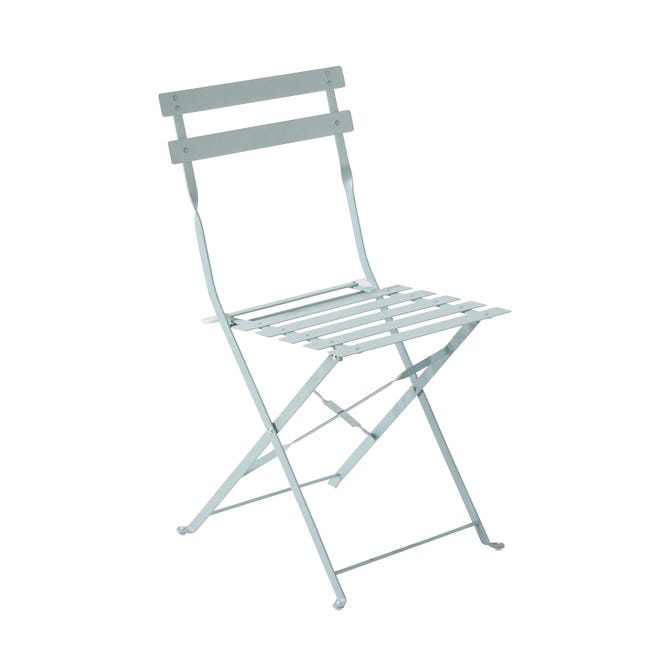 Chaise NATERIAL Flora en Métal Bleu