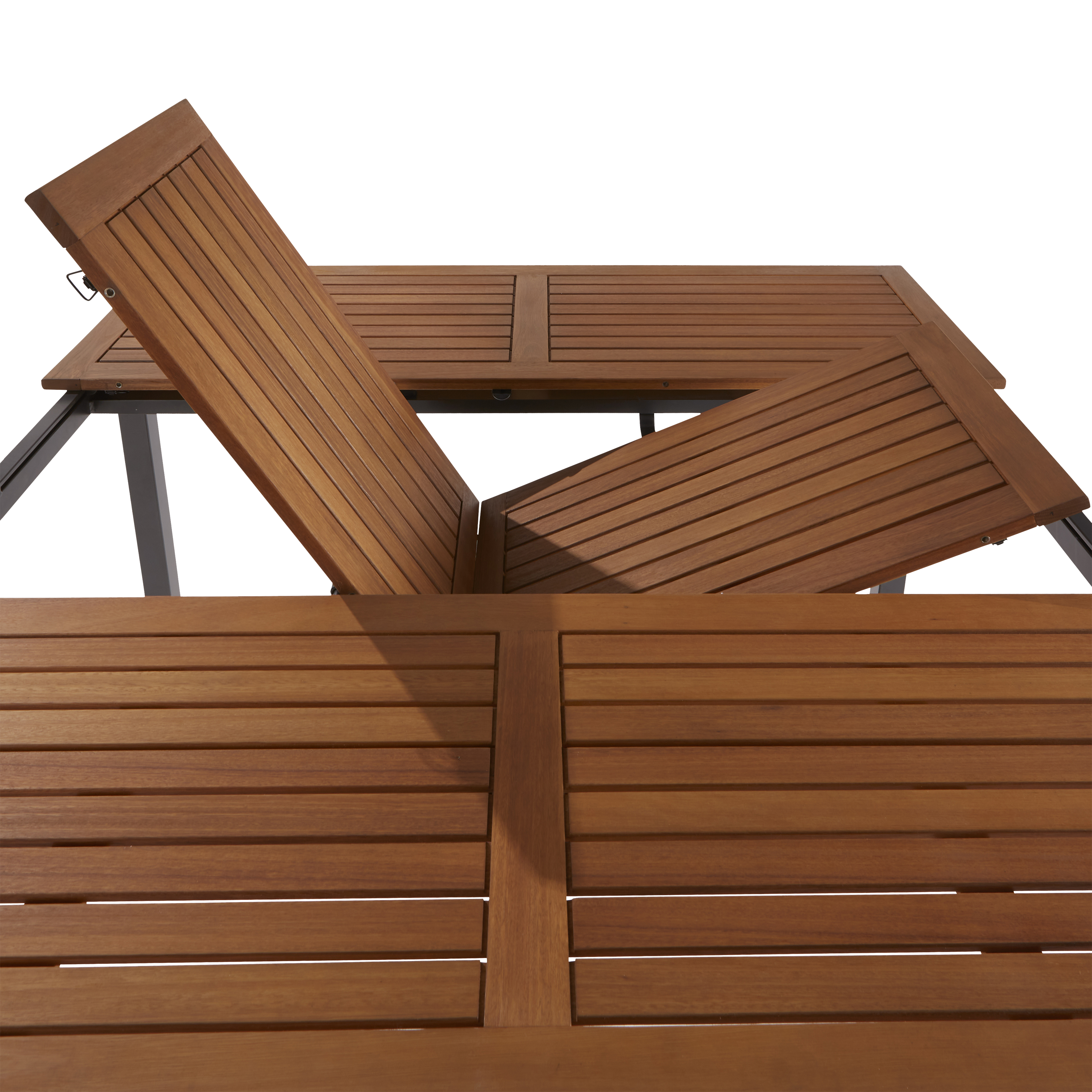 Mesa de jardín extensible de aluminio/mad NATERIAL Oris marrón de 102/147x147 cm - 11