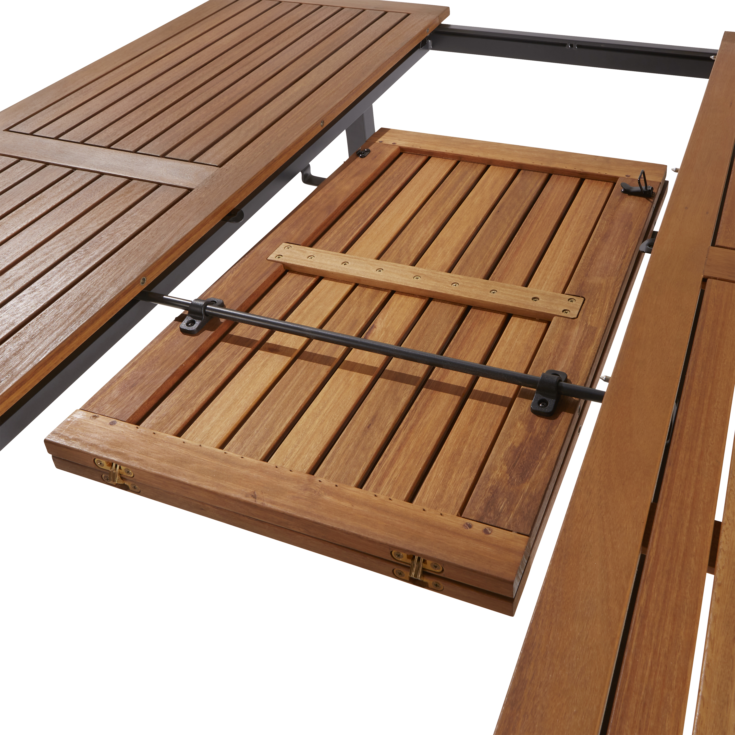 Mesa de jardín extensible de aluminio/mad NATERIAL Oris marrón de 102/147x147 cm - 12