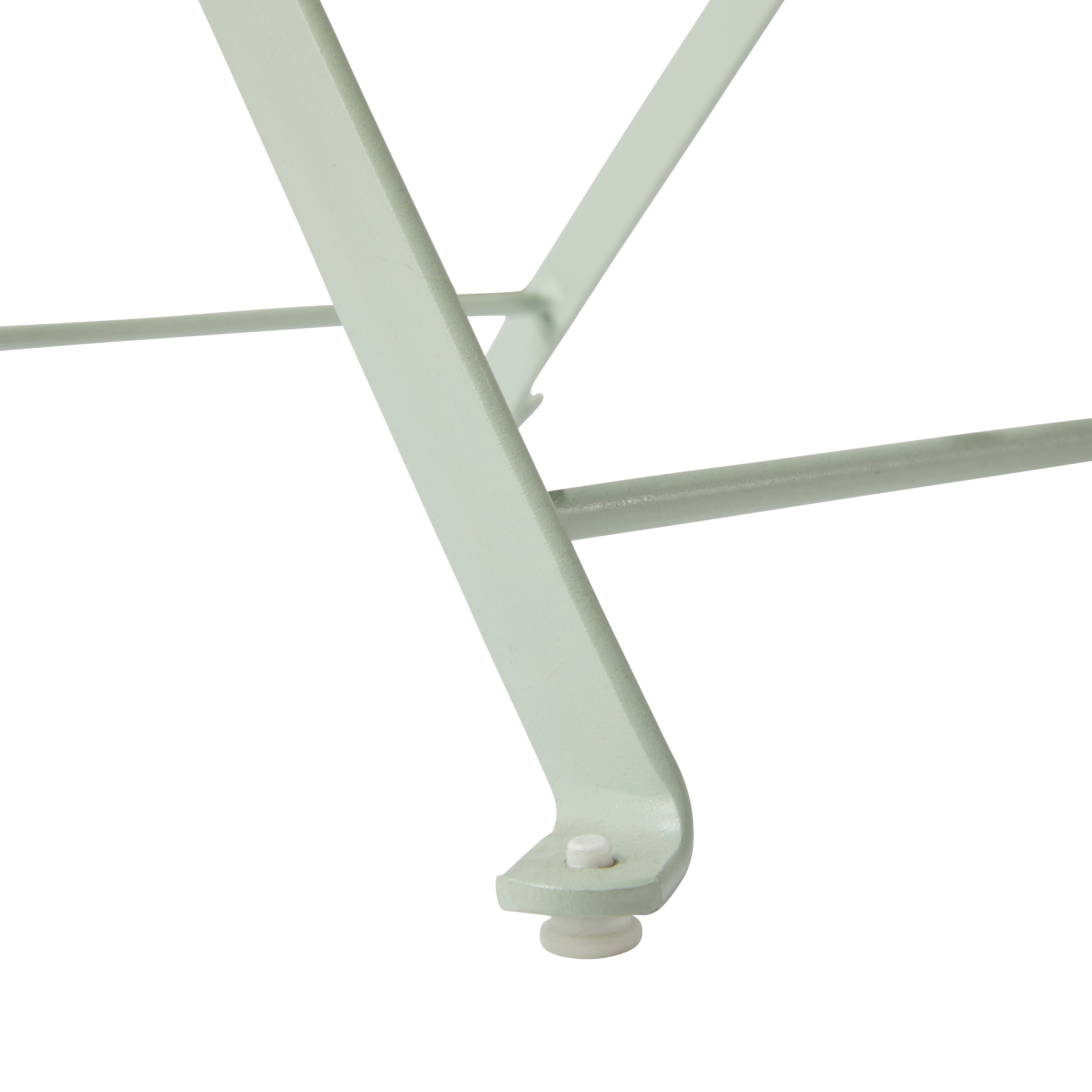 Conjunto refeição dobrável com mesa redonda 60 cm e 2 cadeiras em metal verde-água Naterial Flora - 17