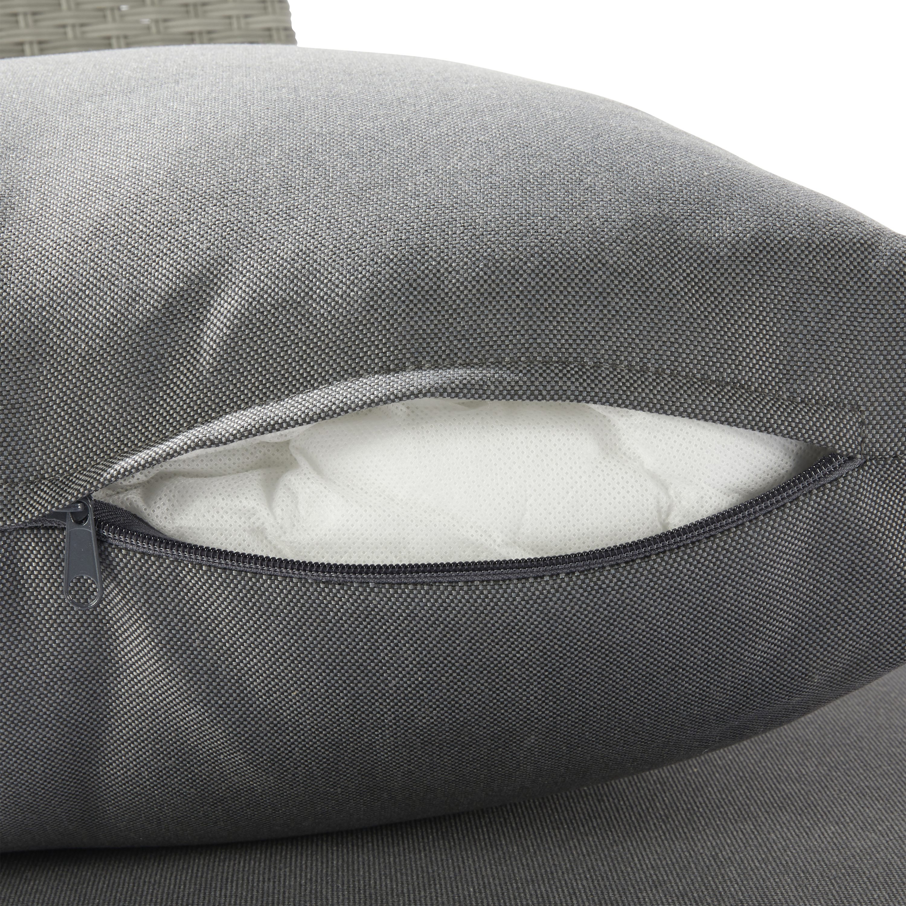 Cadeirão jardim rattan cinza Davos Naterial - 5