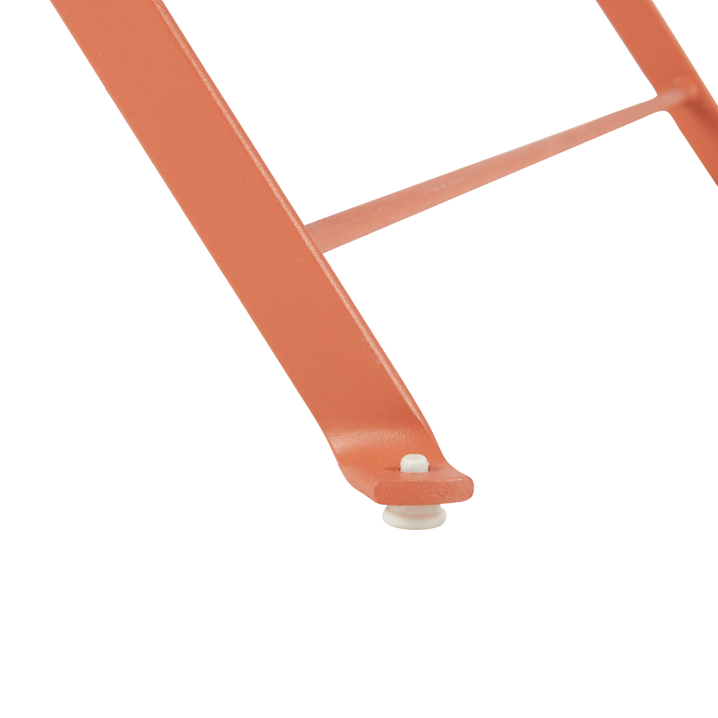Conjunto refeição dobrável com mesa 70x70 cm e 2 cadeiras em metal laranja-pastel Naterial Flora - 11