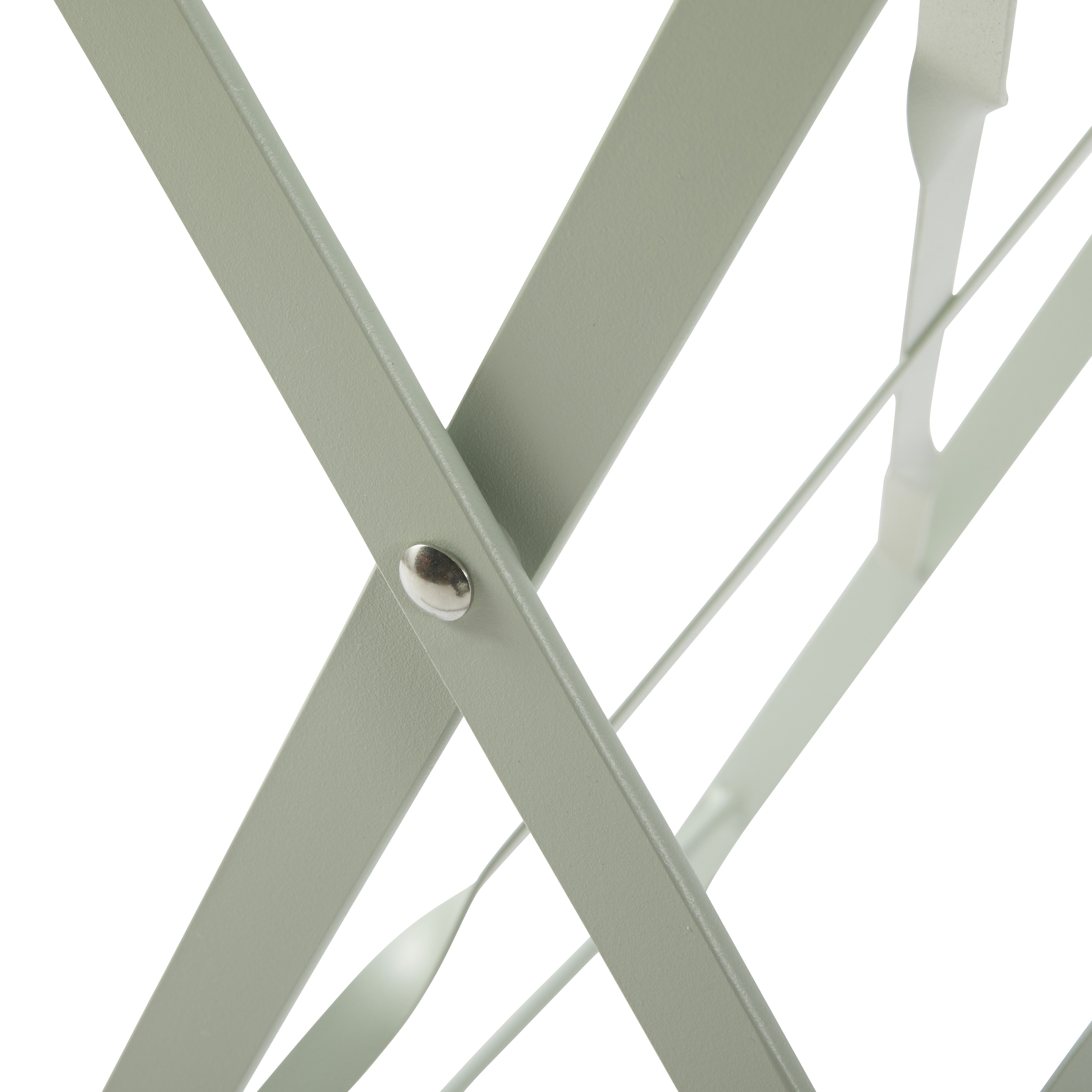 Conjunto refeição dobrável com mesa redonda 60 cm e 2 cadeiras em metal verde-água Naterial Flora - 21