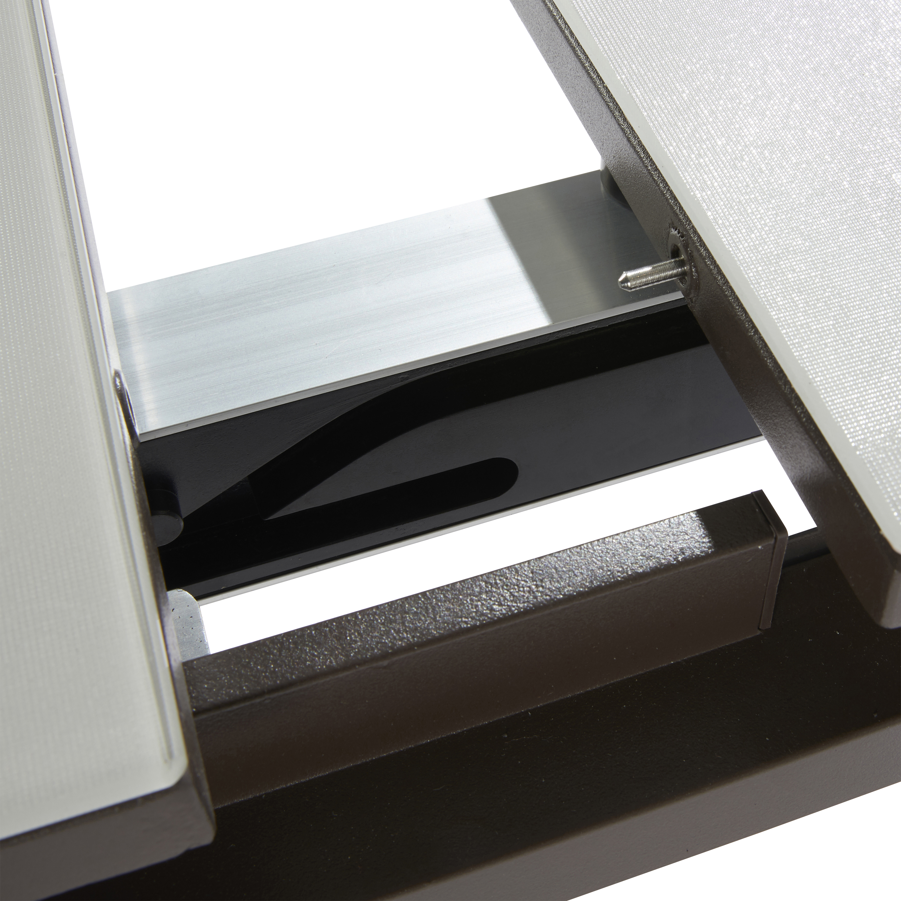 Tavolo da giardino allungabile Odyssea NATERIAL in alluminio marrone con piano in vetro texturizzato  per 12 persone 256/320x100cm - 13