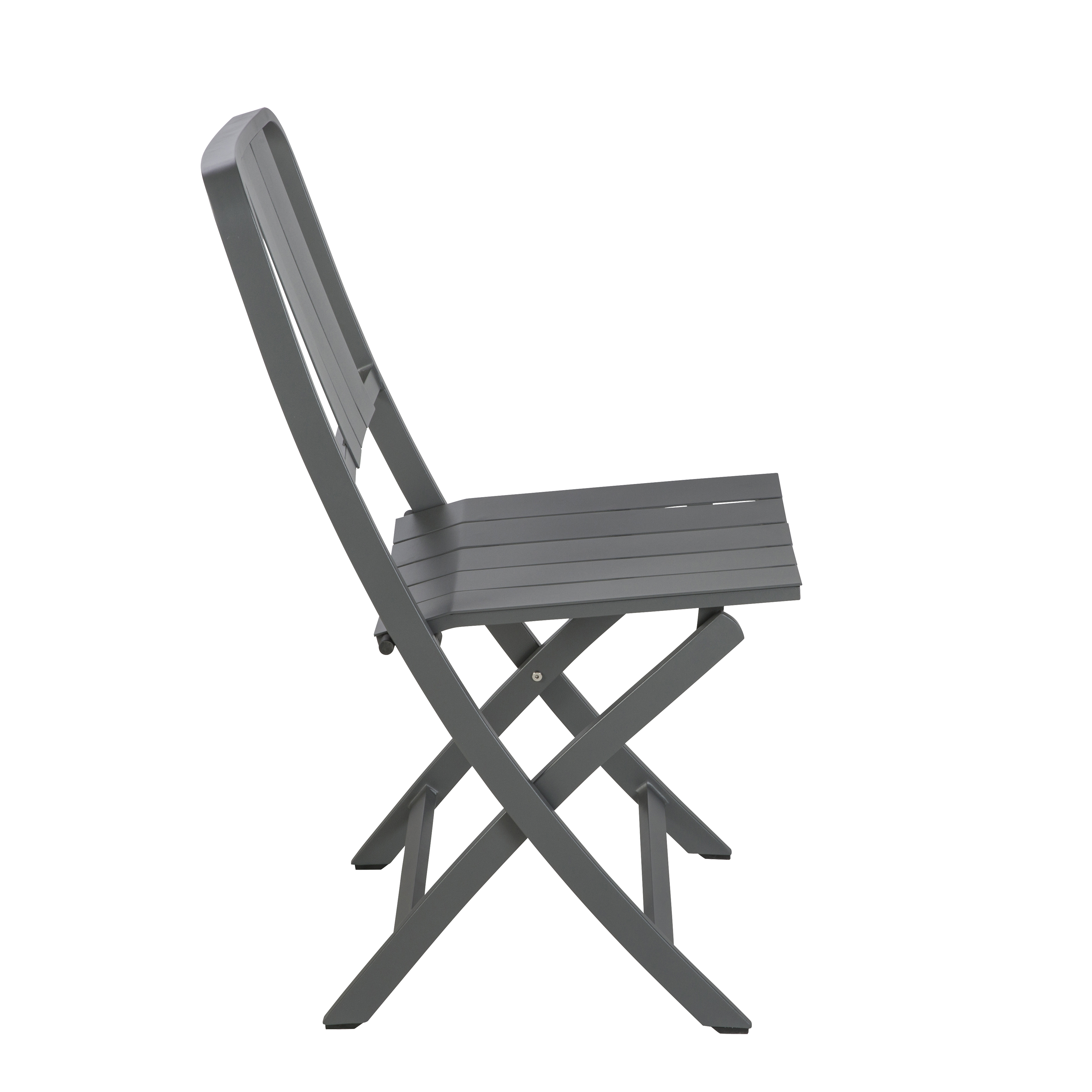 Sedia da giardino pieghevole in alluminio Idaho NATERIAL, seduta in alluminio antracite - 8