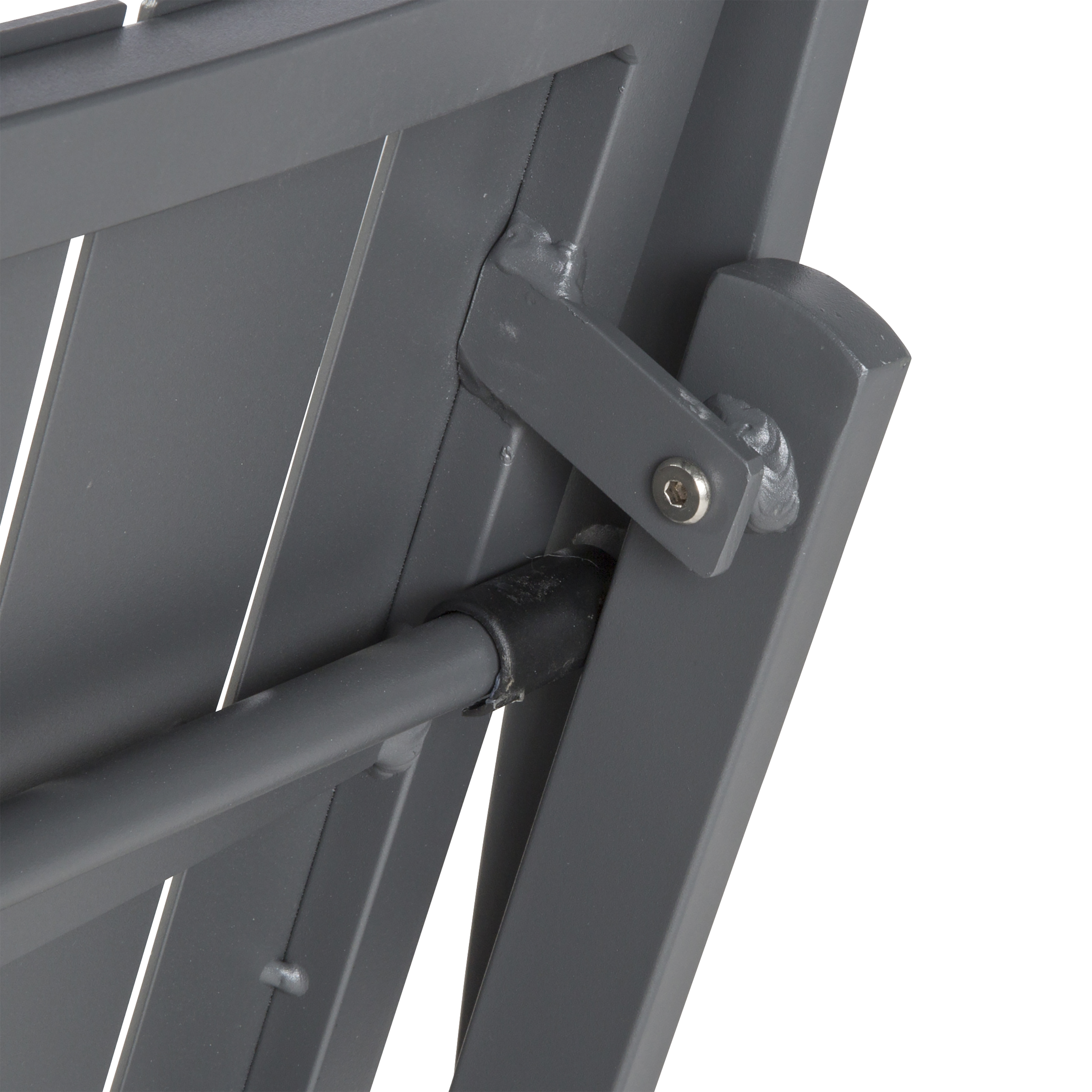 Sedia da giardino pieghevole in alluminio Idaho NATERIAL, seduta in alluminio antracite - 13