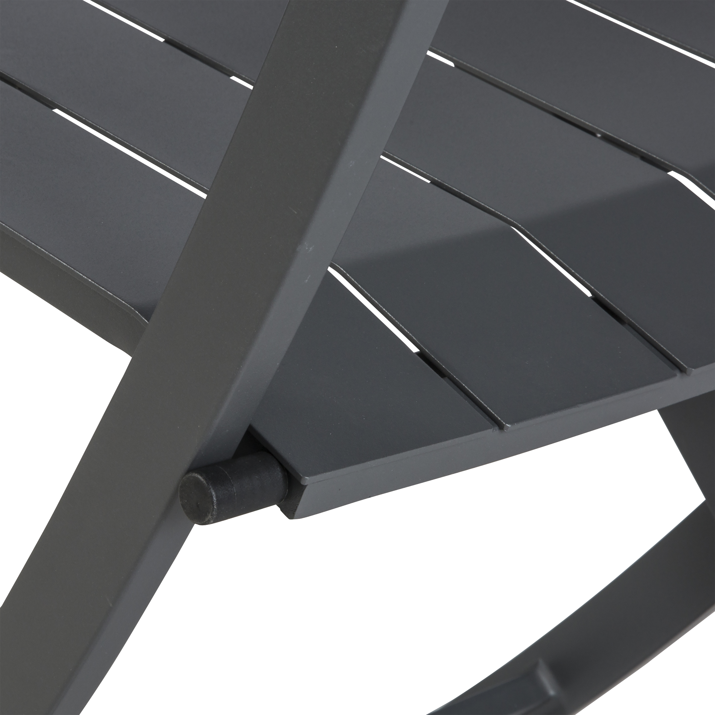 Sedia da giardino pieghevole in alluminio Idaho NATERIAL, seduta in alluminio antracite - 15