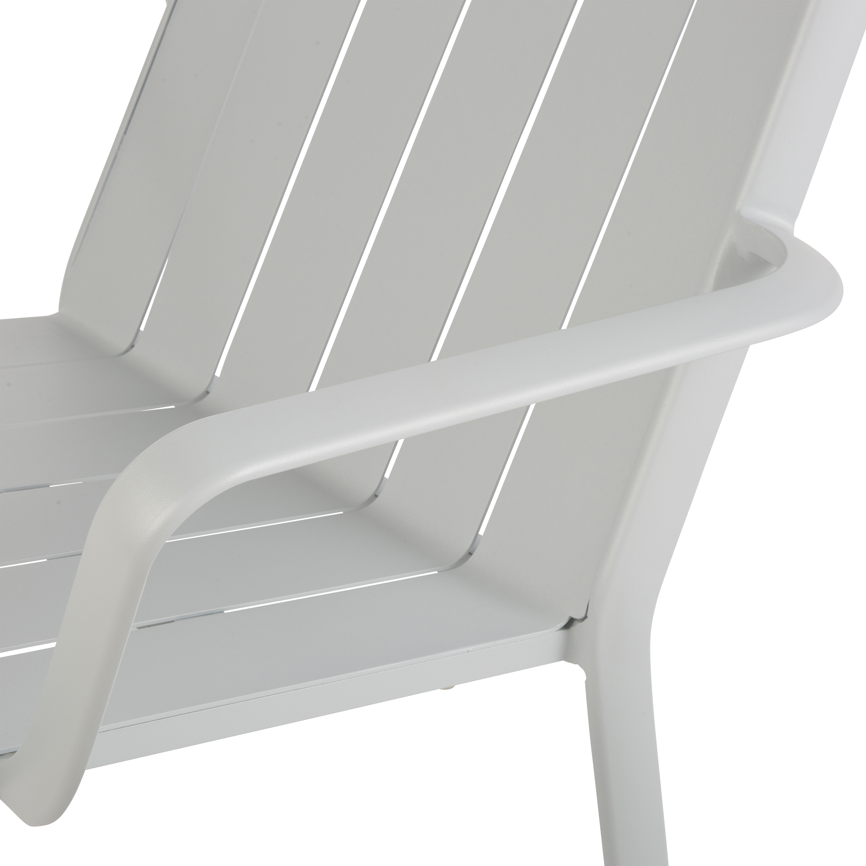 Sedia da giardino con braccioli Idaho NATERIAL, struttura e seduta in alluminio grigio - 11