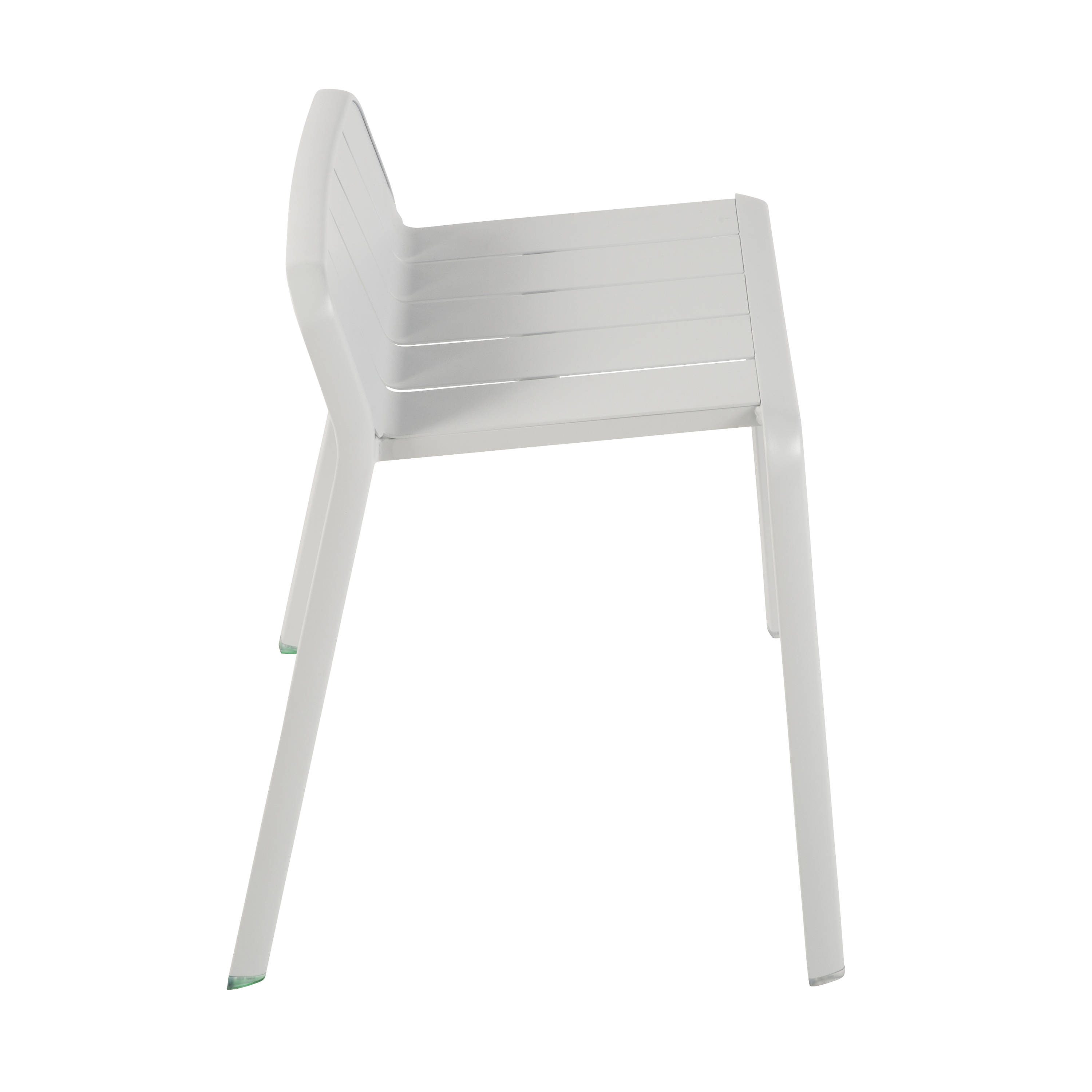 Sgabello da giardino in alluminio Idaho NATERIAL, struttura e seduta in alluminio grigio - 6