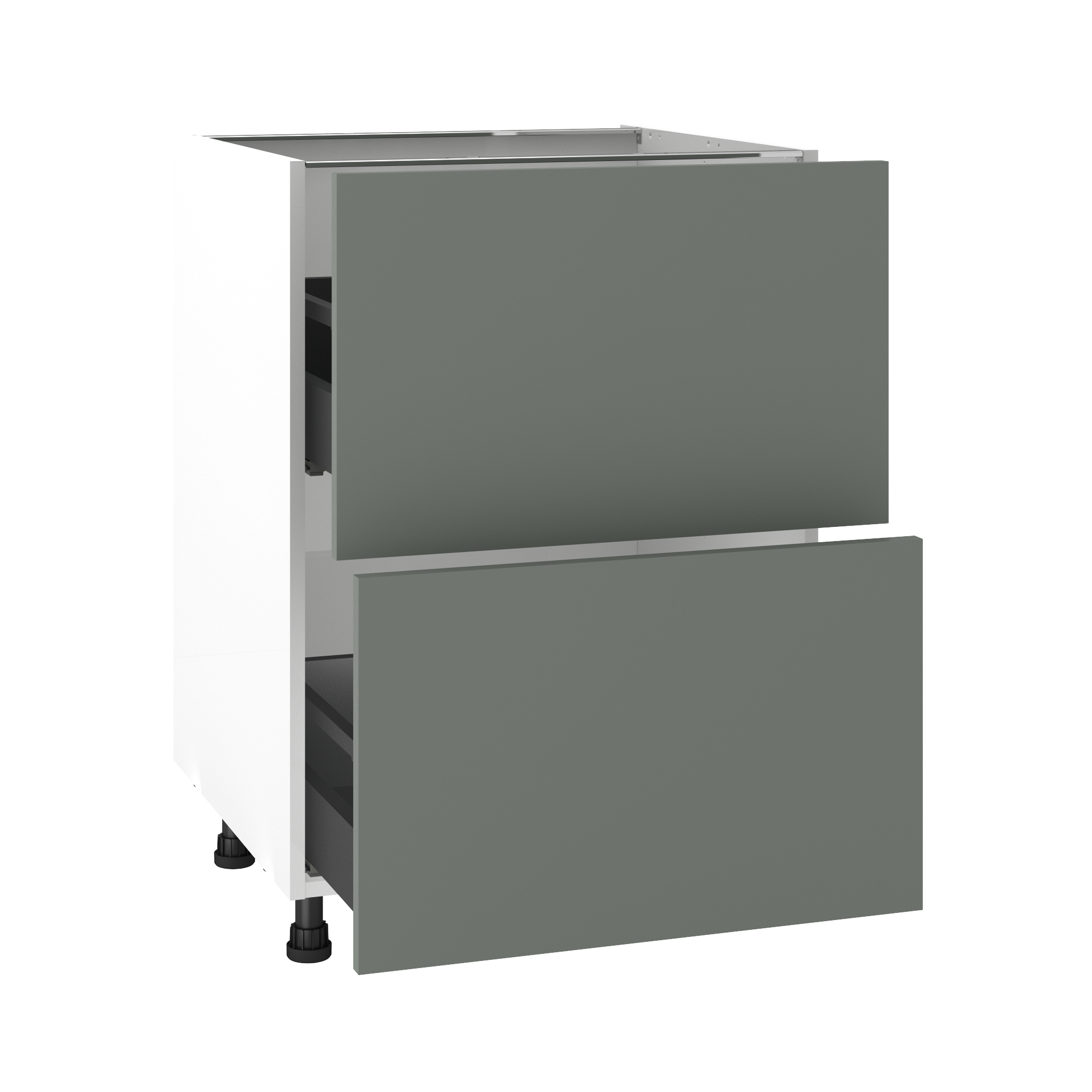 Mueble bajo de cocina delinia id viena verde mt 76,8x60 cm 2cac