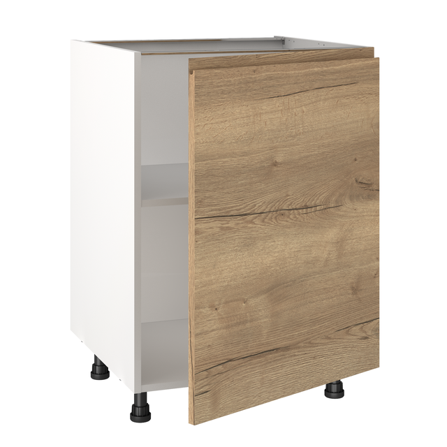 Meuble bas de cuisine Tokyo chêne 1 porte H87 x l60