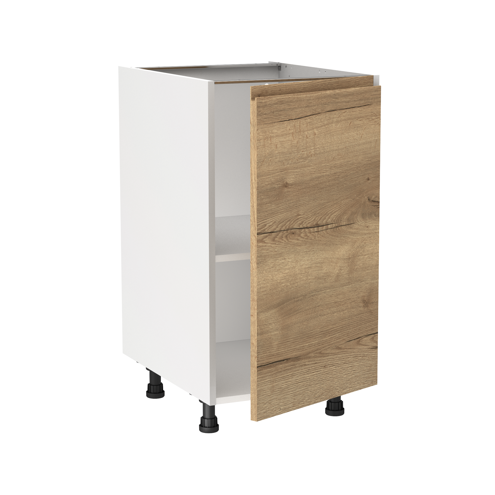 Mueble bajo de cocina delinia id tokyo roble mate 76,8x45cm 1pta