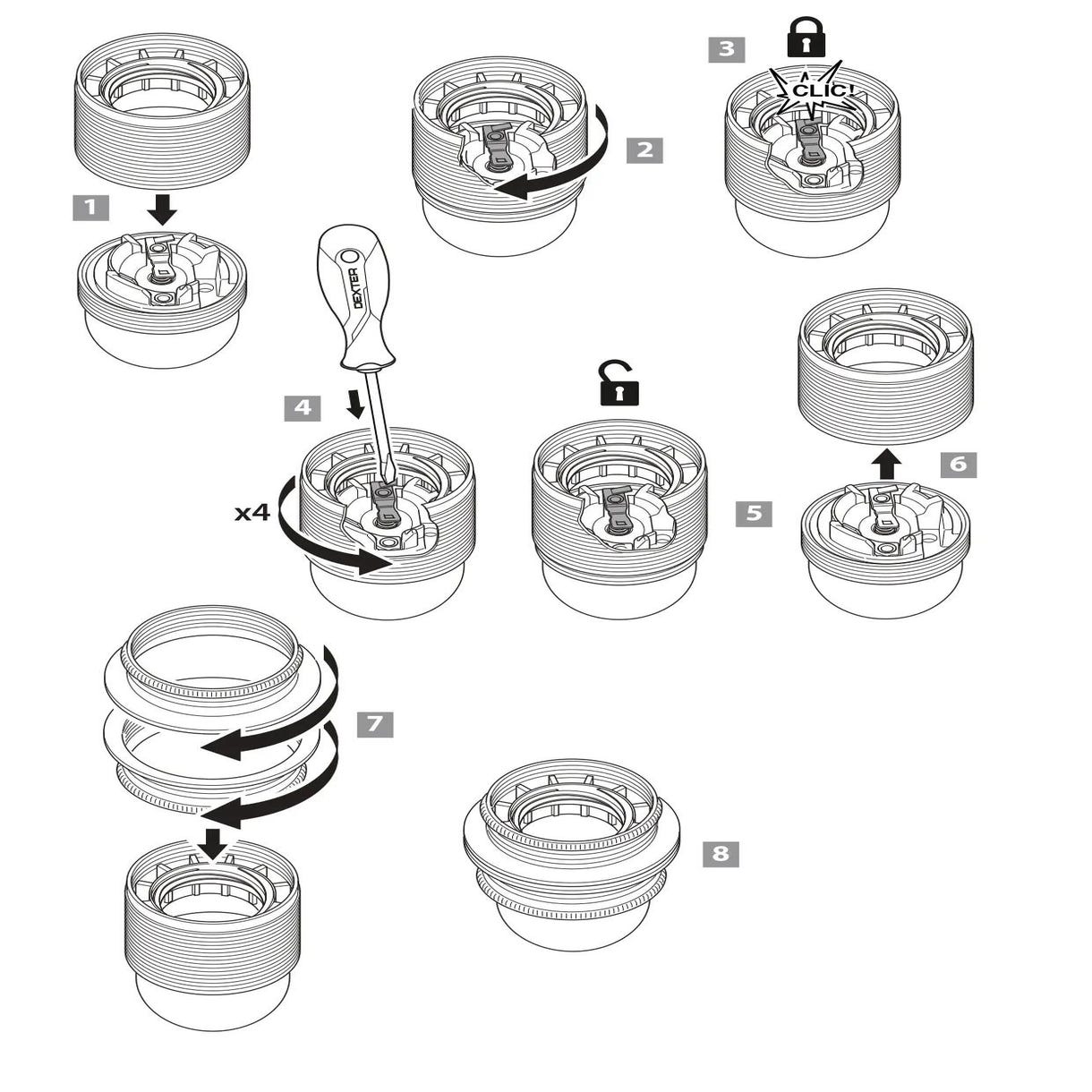Douille en laiton avec culot E27 et corps lisse - Douilles simples -  Accessoires pour lampes