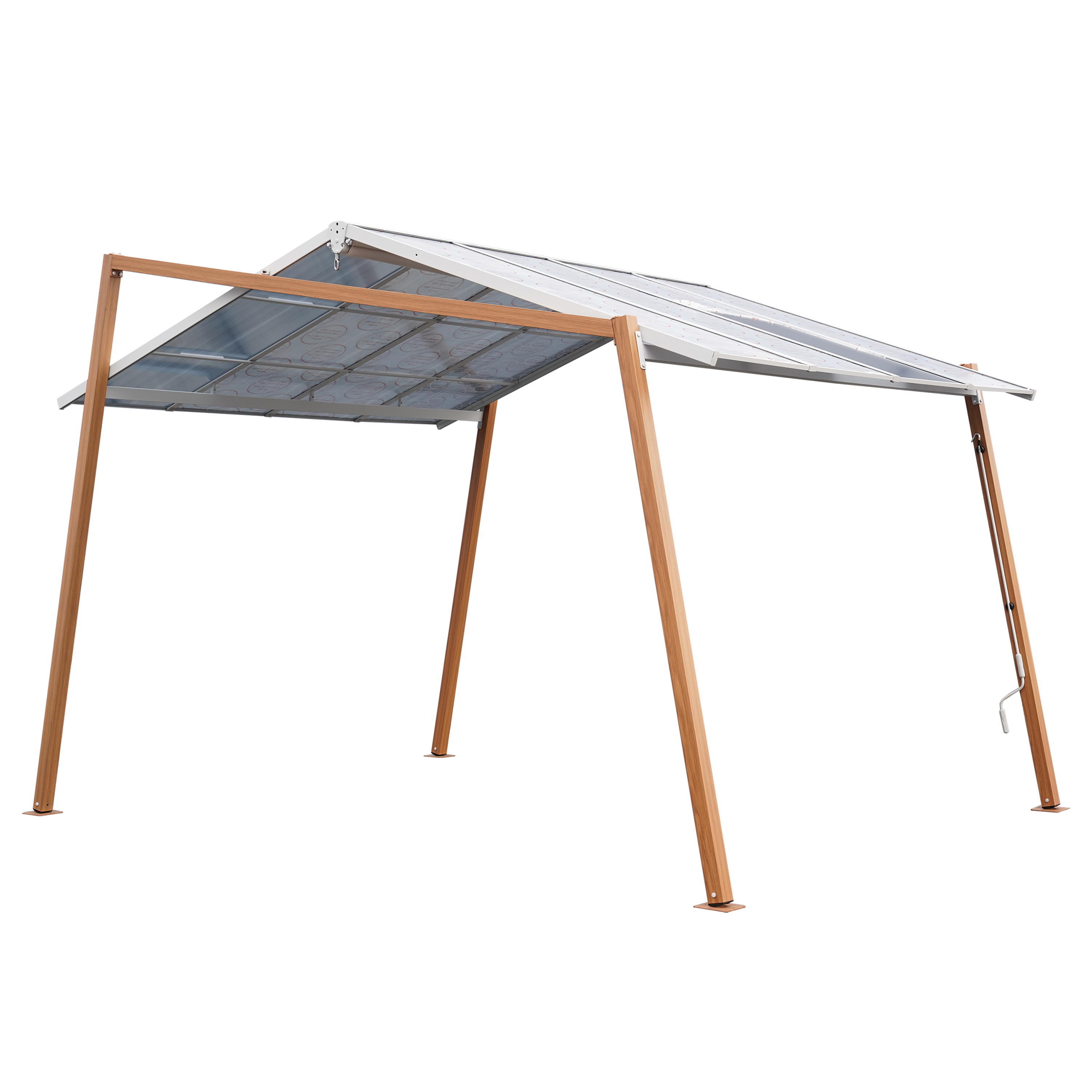 Tonnelle autoportant Oxia NATERIAL acier beige, 12 m² | Leroy Merlin