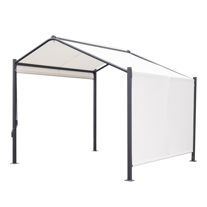 NATERIAL Gazebo autoportante Cassy em aço branco