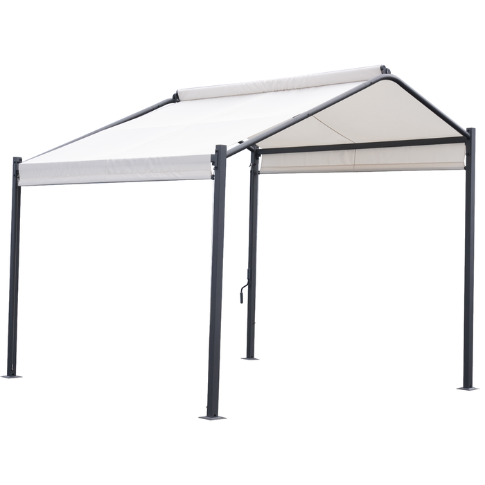 NATERIAL Gazebo autoportante Cassy em aço branco