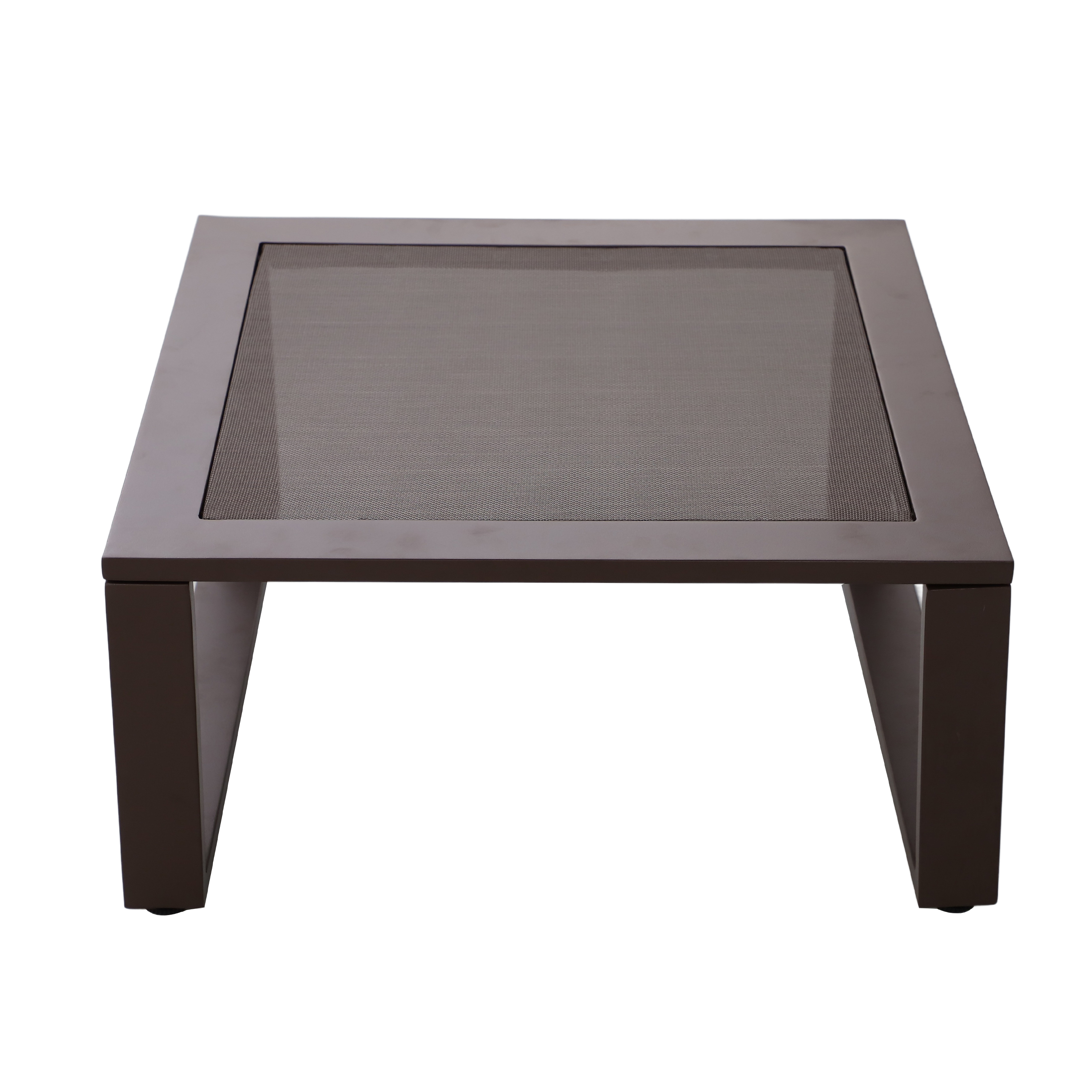 Salotto da giardino angolare per 6 persone marrone Odyssea NATERIAL con cuscini in poliestere moka - 6