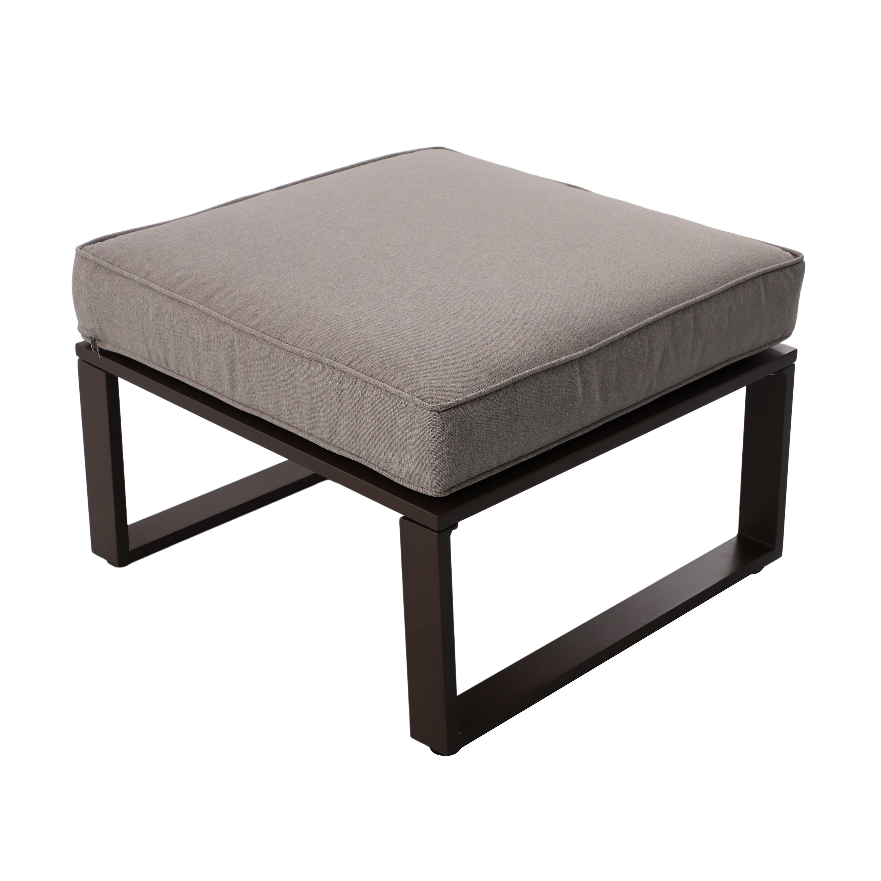 Salotto da giardino angolare per 6 persone marrone Odyssea NATERIAL con cuscini in poliestere moka - 5