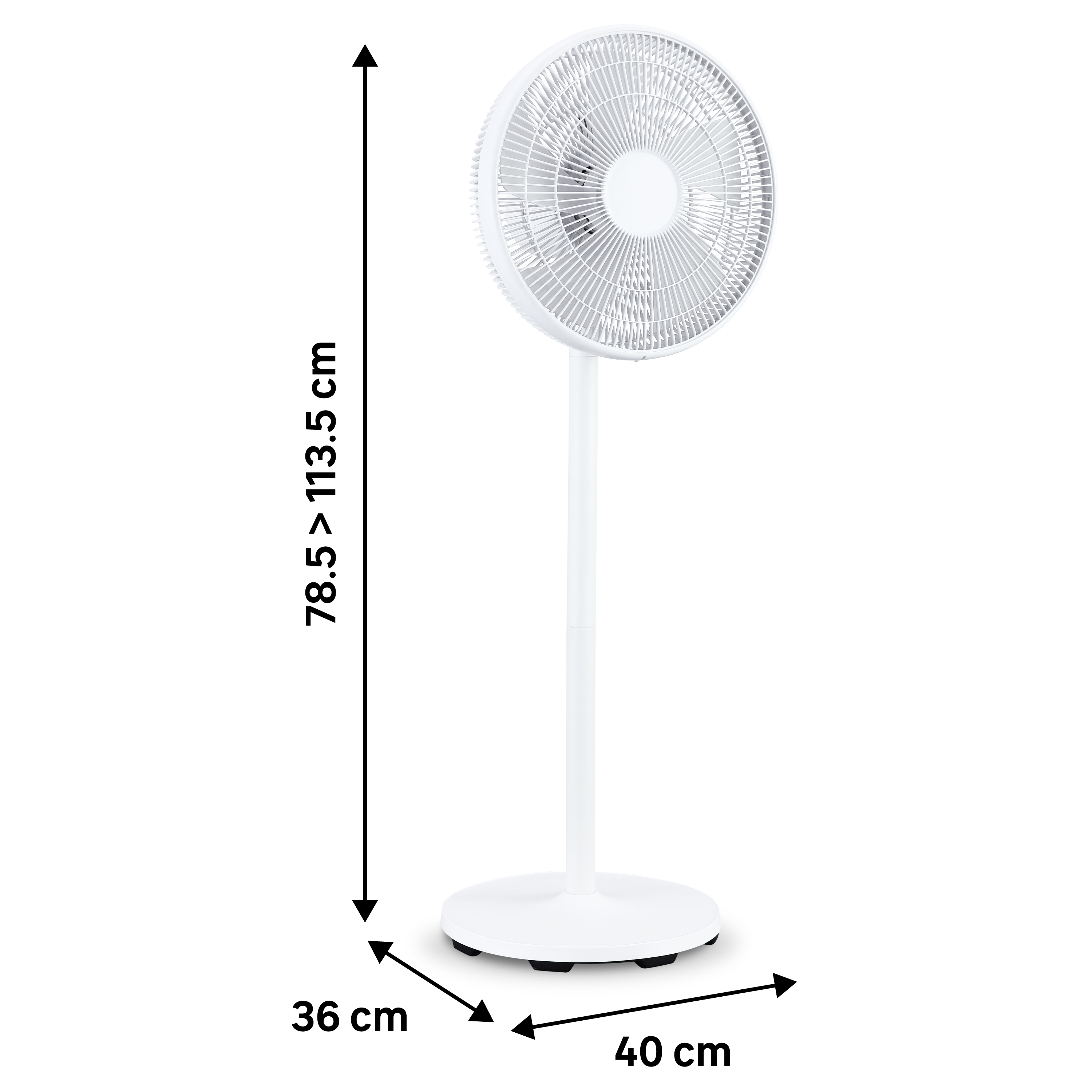 Ventilateur sur pied, EQUATION, Loft meca blanc 50 W, D40 cm - 4