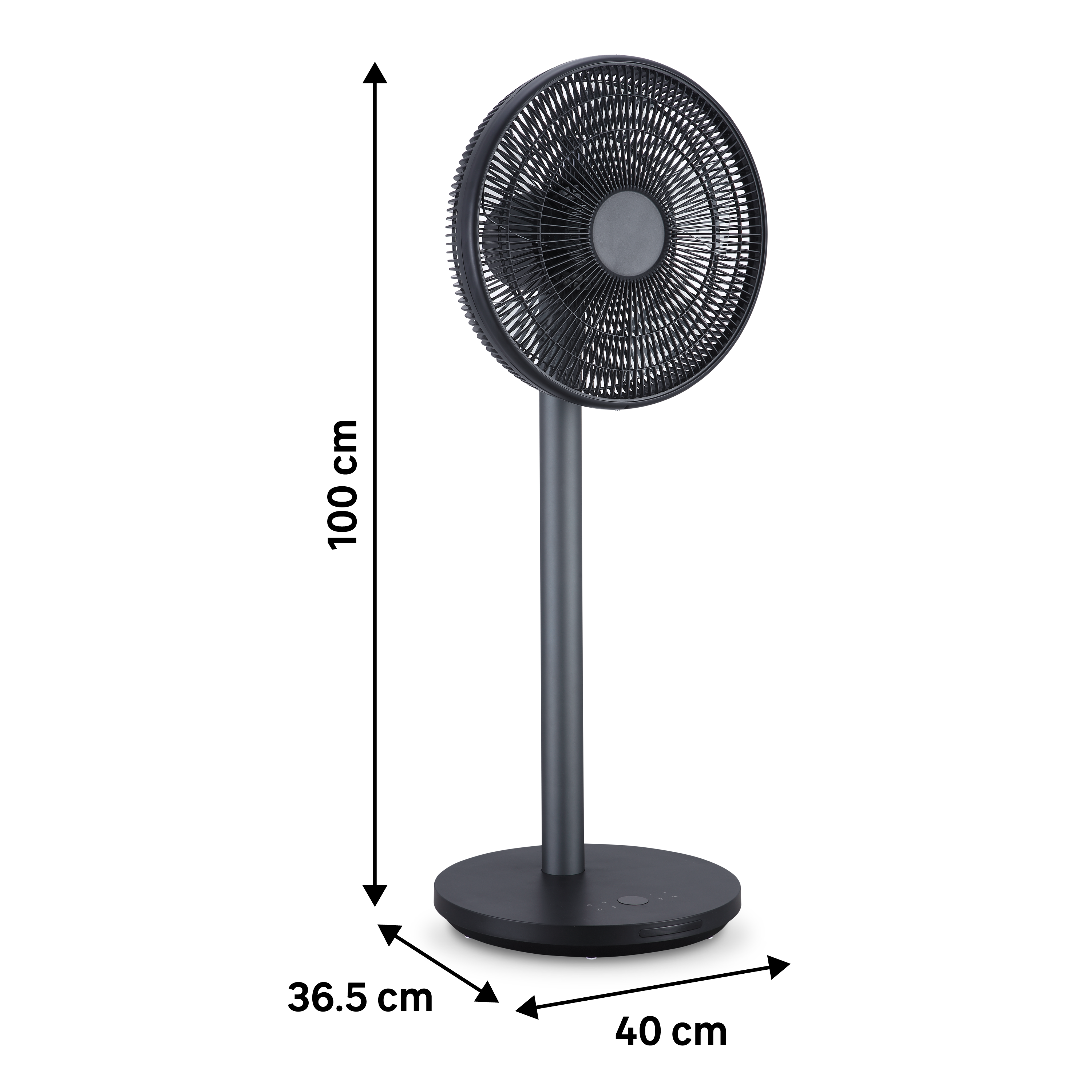 Ventilateur sur pied, EQUATION, Loft design moteur dc noir 27 W, D40 cm - 4