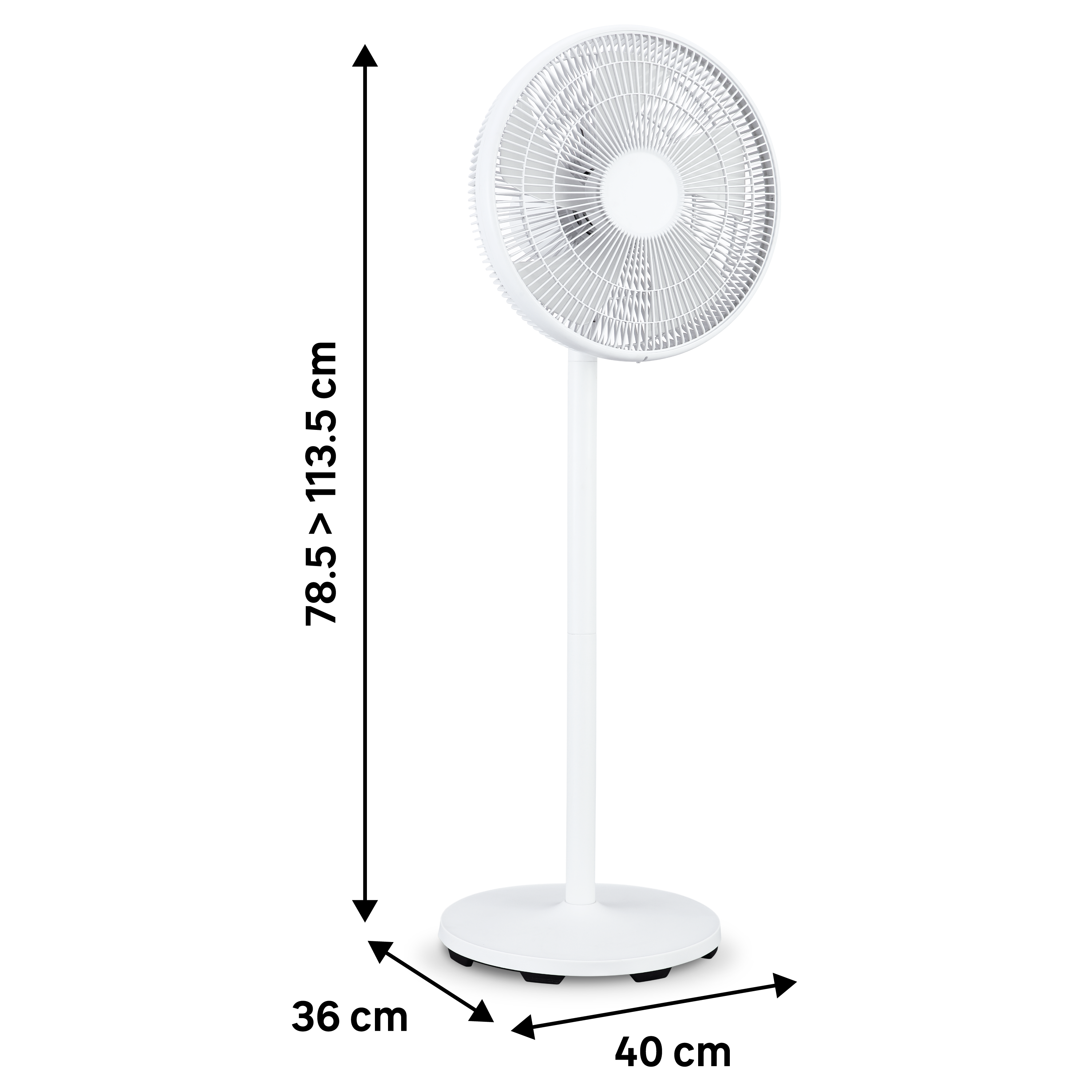 Ventilateur sur pied, EQUATION, Loft digit moteur dc blanc 50 W, D40 cm - 4