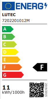 Lampione da giardino LED, Mains H 36.7 cm, nero 750 LUMEN, IP54 LUTEC - 6