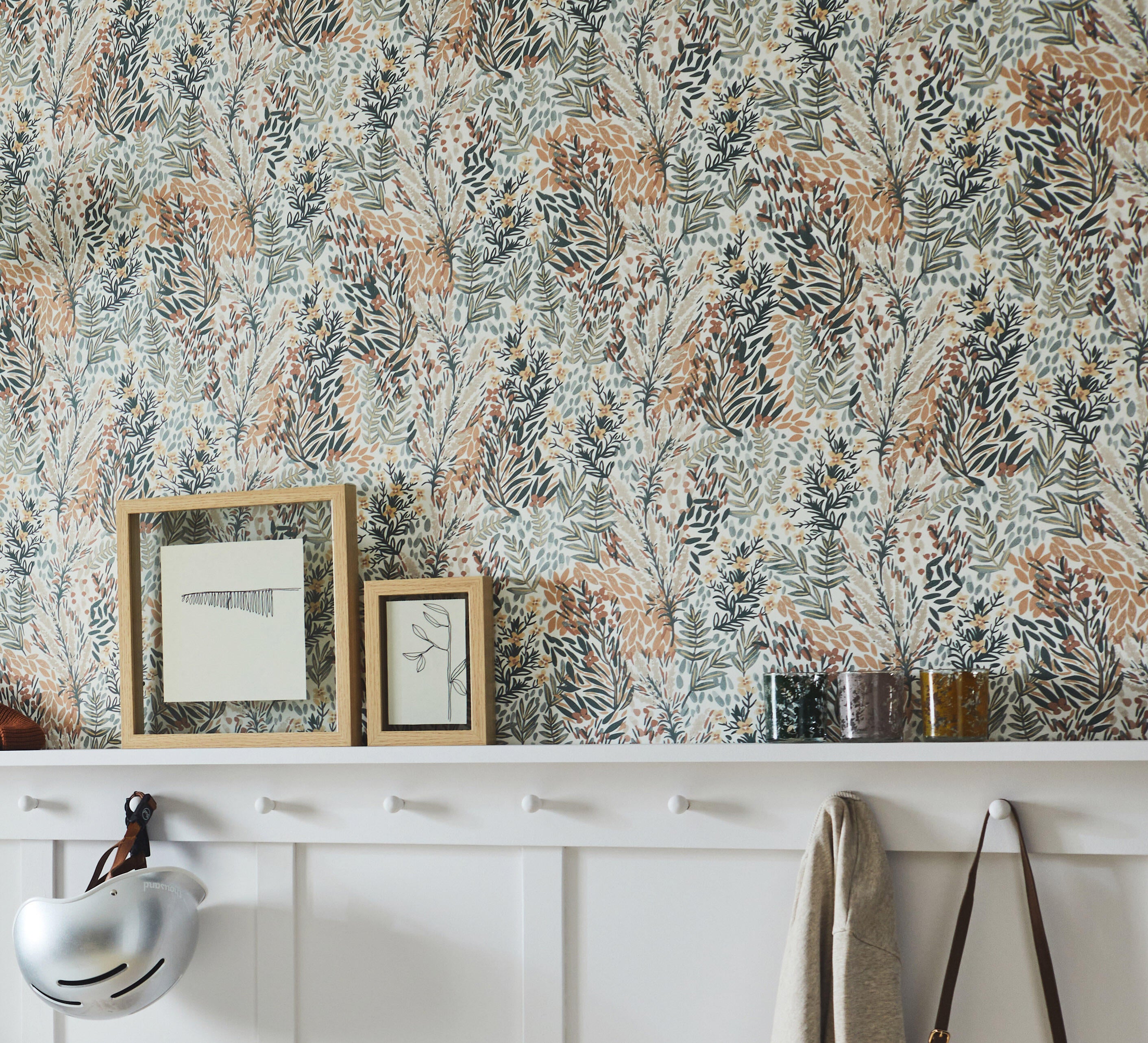 Papier peint intissé Jardin fleuri vert céladon - 6