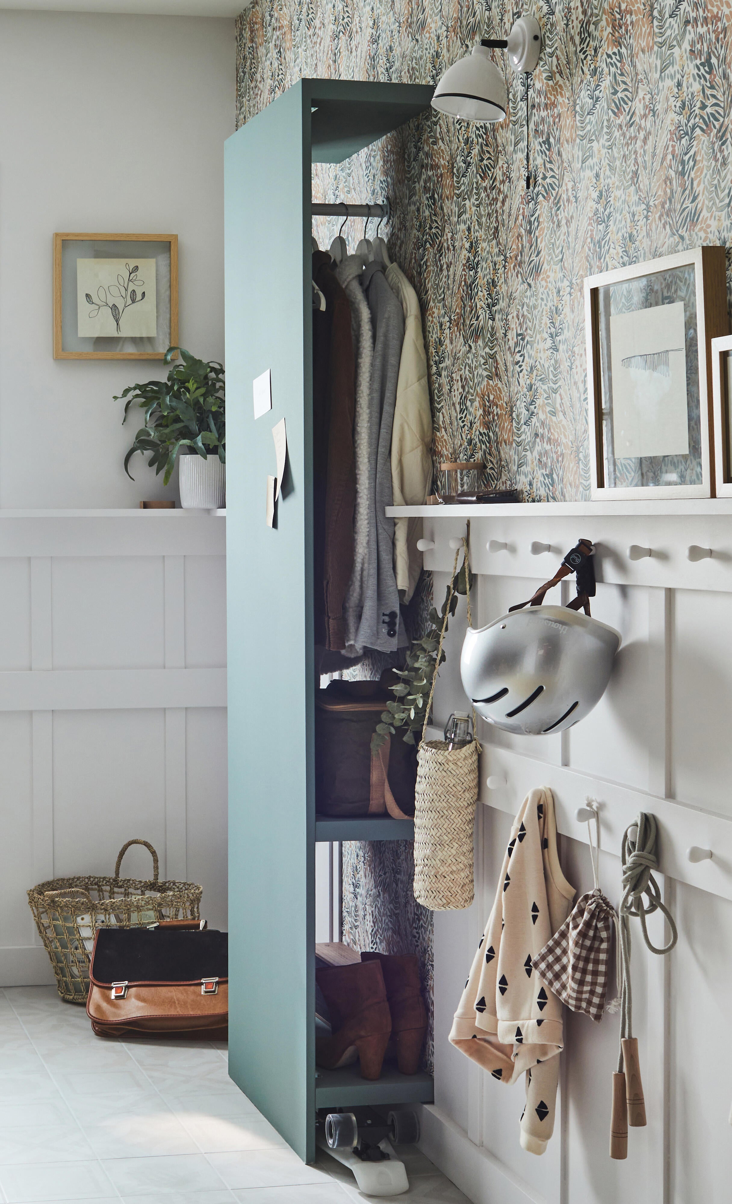 Papier peint intissé Jardin fleuri vert céladon - 7