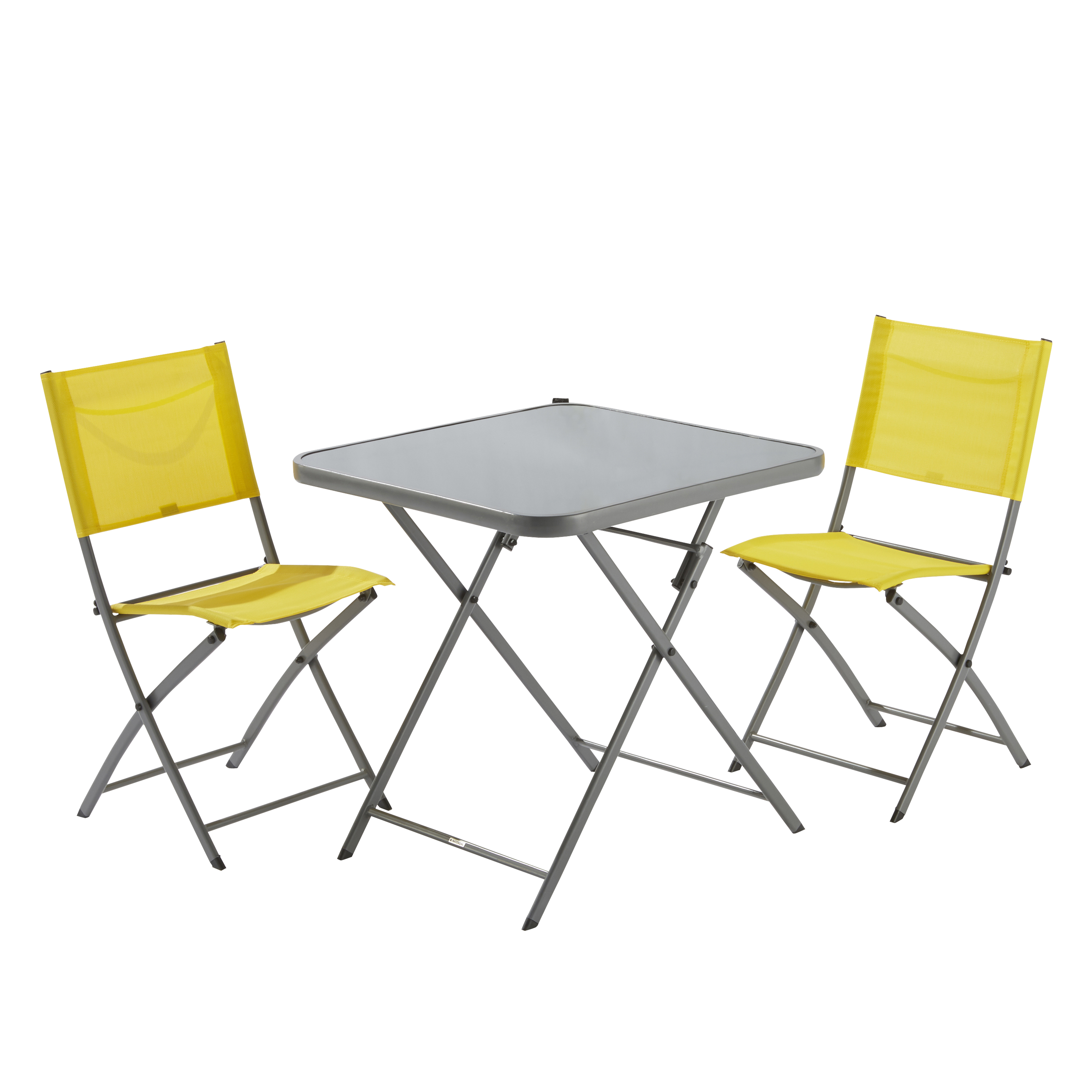 Chaise de jardin NATERIAL Emys en acier jaune / doré - 3